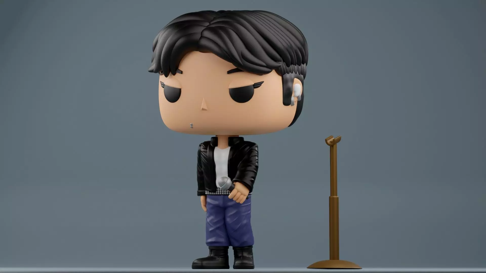 Jungkook Fan art Golden Live On Stage 3MF and STL files 3D print model_3