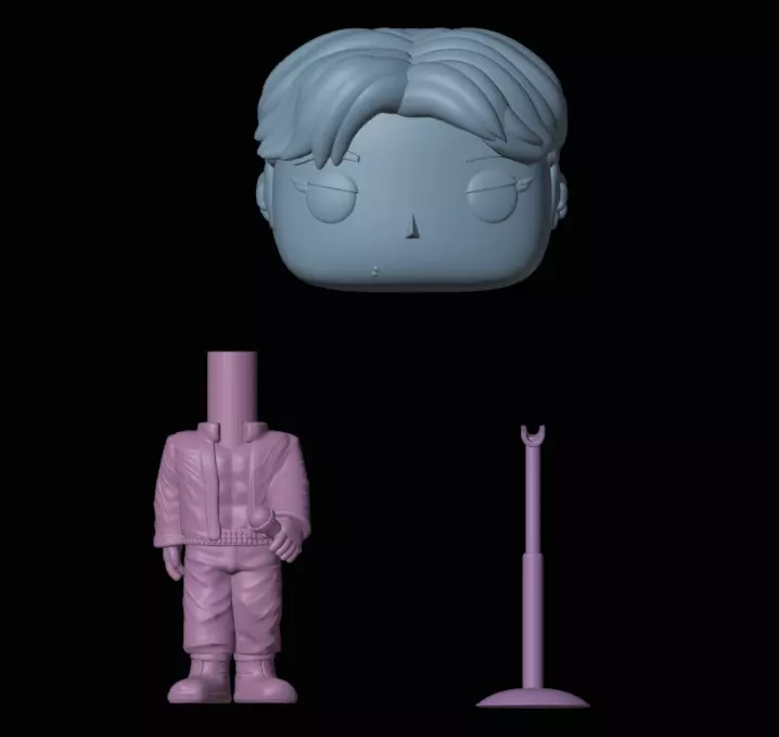 Jungkook Fan art Golden Live On Stage 3MF and STL files 3D print model_2