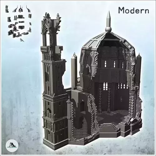 Cathedral of San Tommaso in ruins Ortona Italy - World War Two S