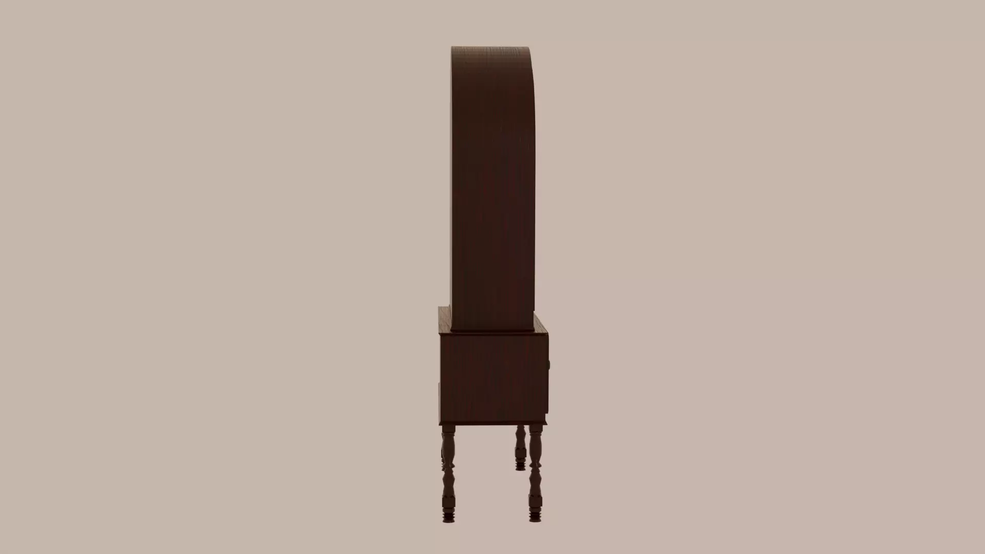 Antique China Cabinet or Hutch with Glass Door 3D model_3