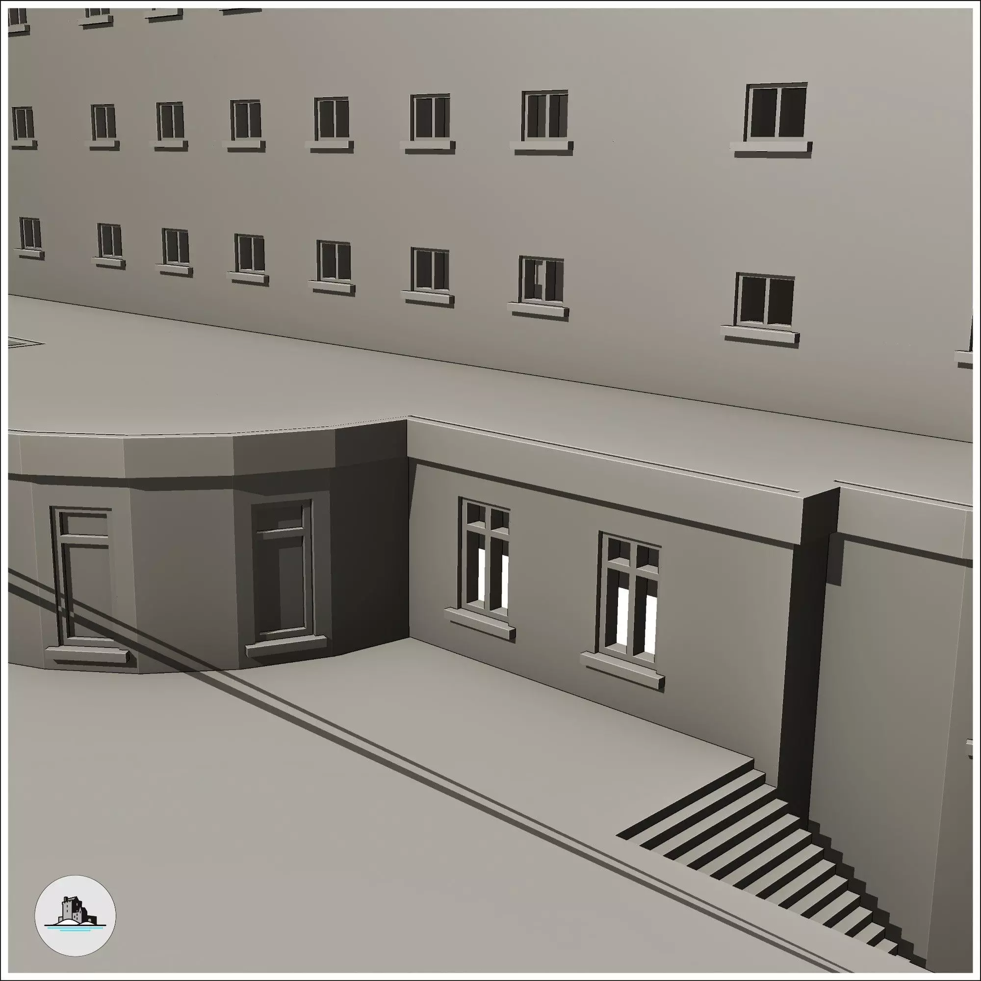 Hotel Campo Imperatore Gran Sasso Italy escape of Mussolini - Wo 3D print model_6