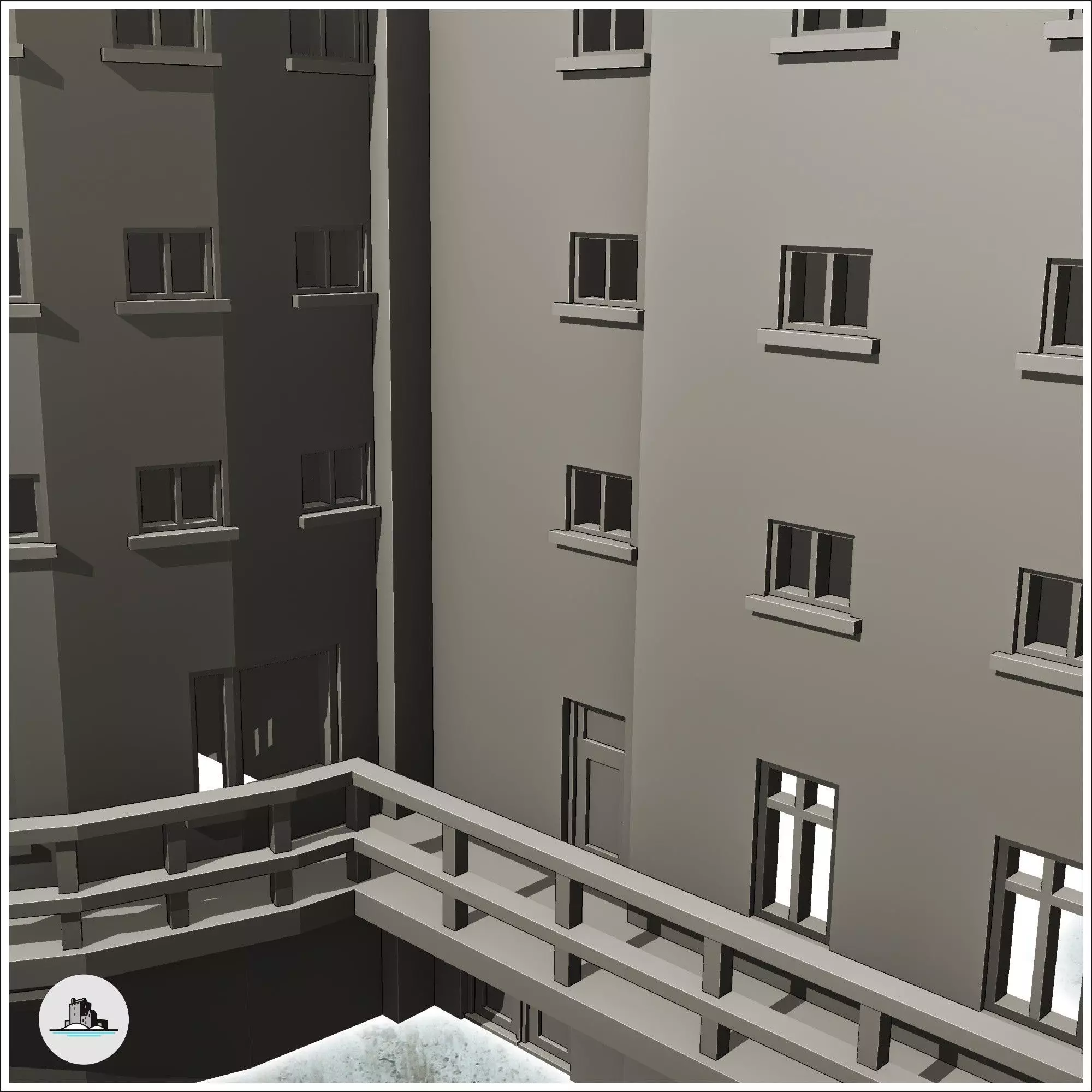 Hotel Campo Imperatore Gran Sasso Italy escape of Mussolini - Wo 3D print model_8