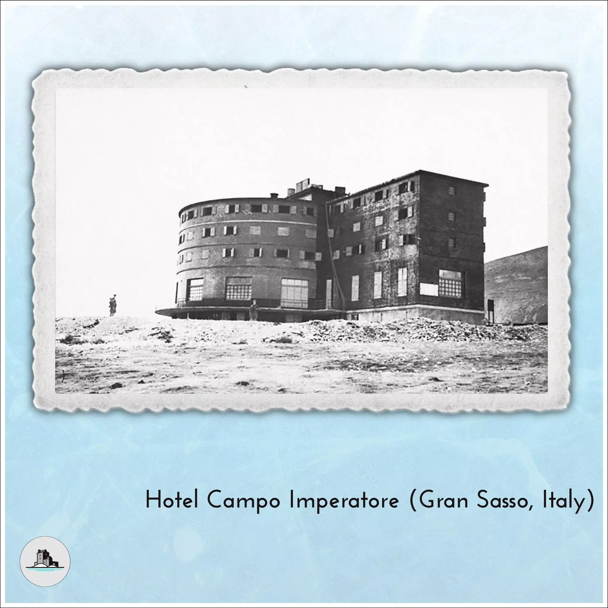 Hotel Campo Imperatore Gran Sasso Italy escape of Mussolini - Wo 3D print model_1