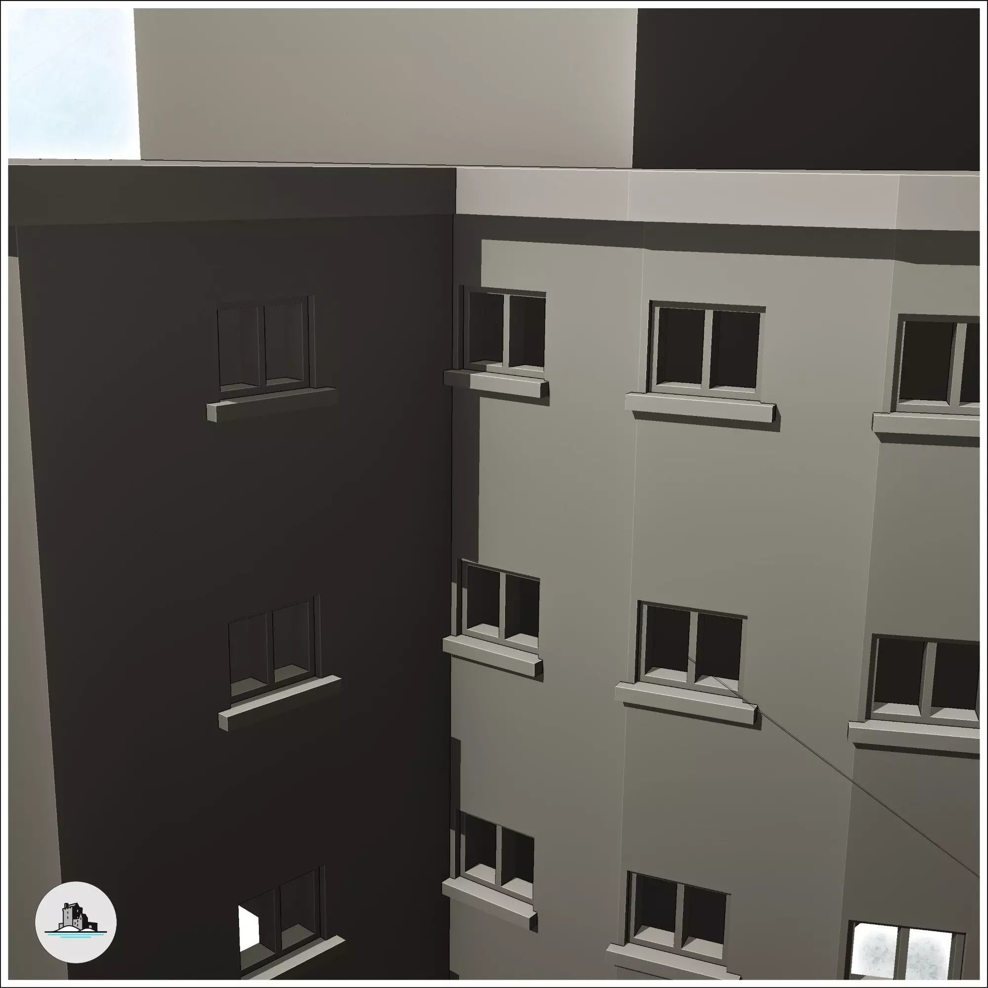 Hotel Campo Imperatore Gran Sasso Italy escape of Mussolini - Wo 3D print model_7