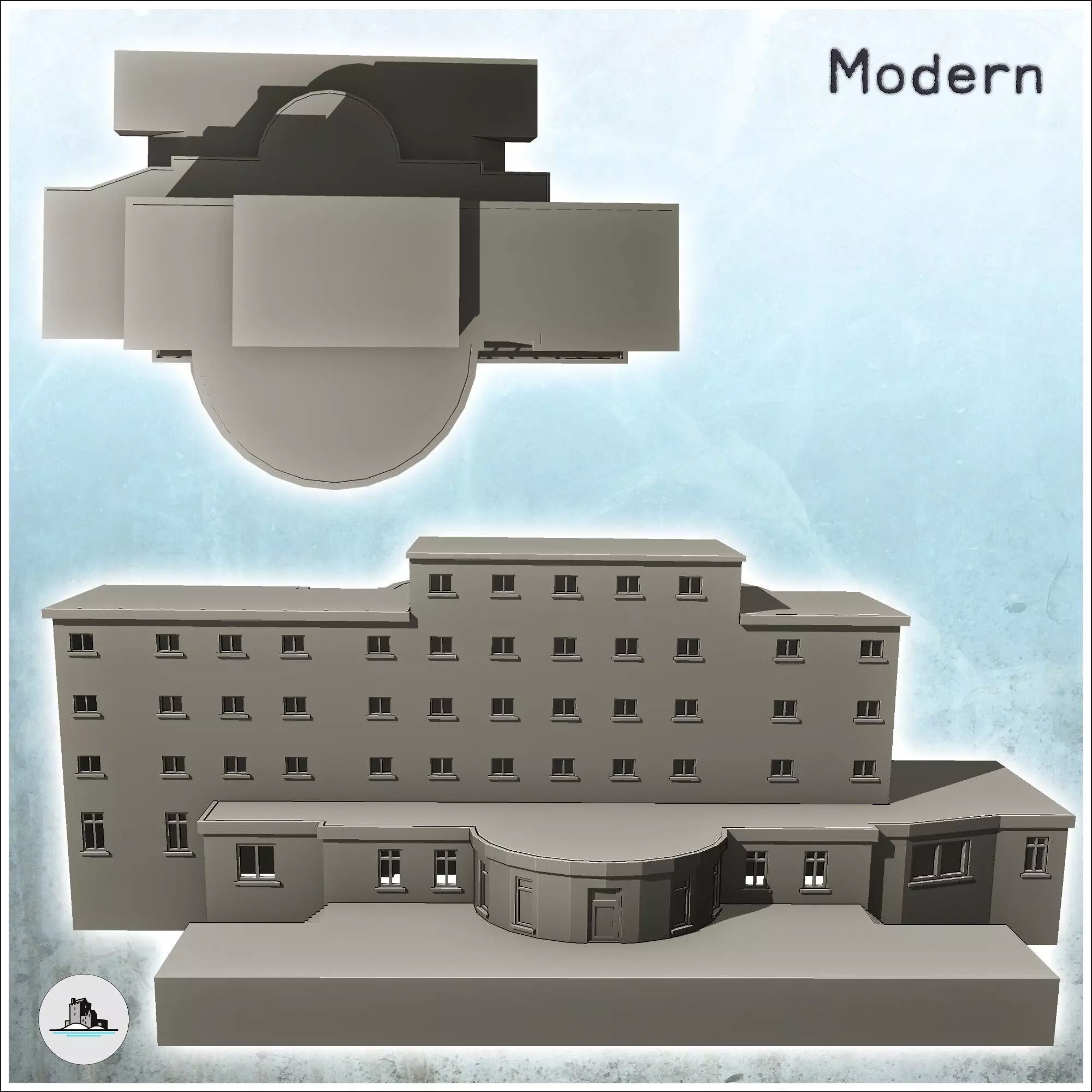 Hotel Campo Imperatore Gran Sasso Italy escape of Mussolini - Wo 3D print model_4