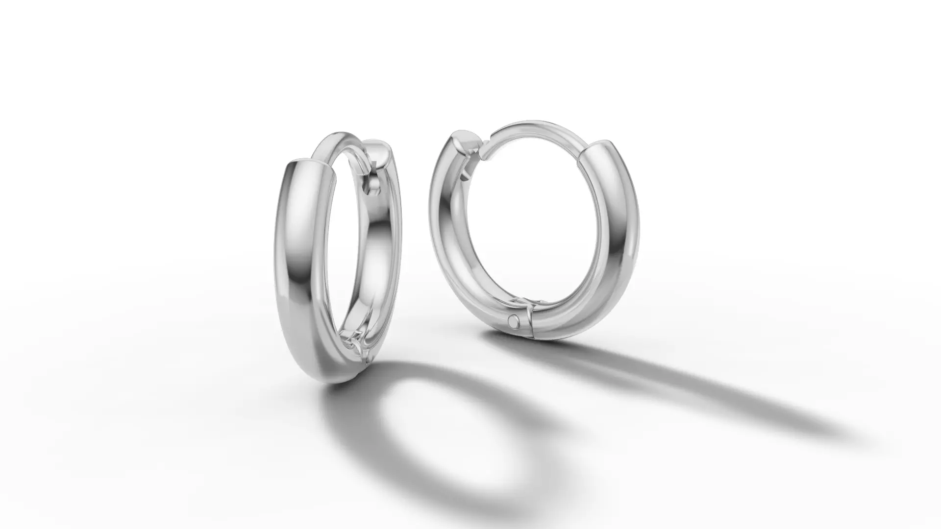 Small Hoop Earrings 3dmodel 13mm size 3D print model_26