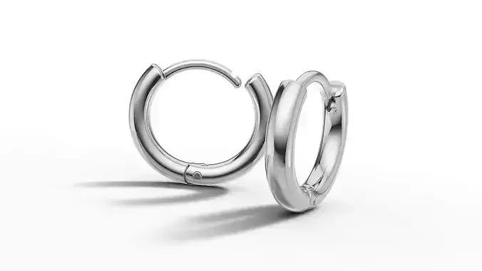 Small Hoop Earrings 3dmodel 13mm size 3D print model