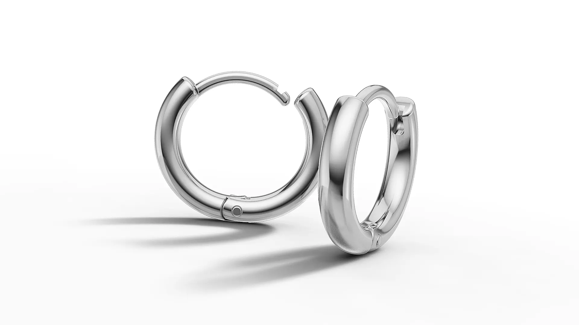 Small Hoop Earrings 3dmodel 13mm size 3D print model_0