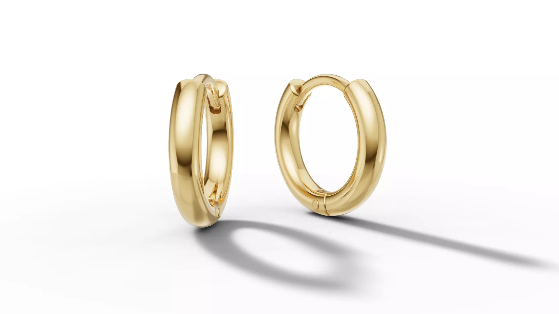 Small Hoop Earrings 3dmodel 13mm size 3D print model_34