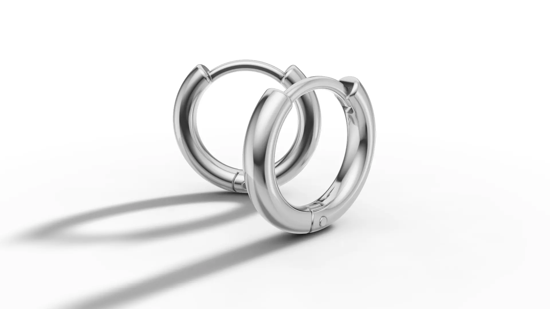 Small Hoop Earrings 3dmodel 13mm size 3D print model_14