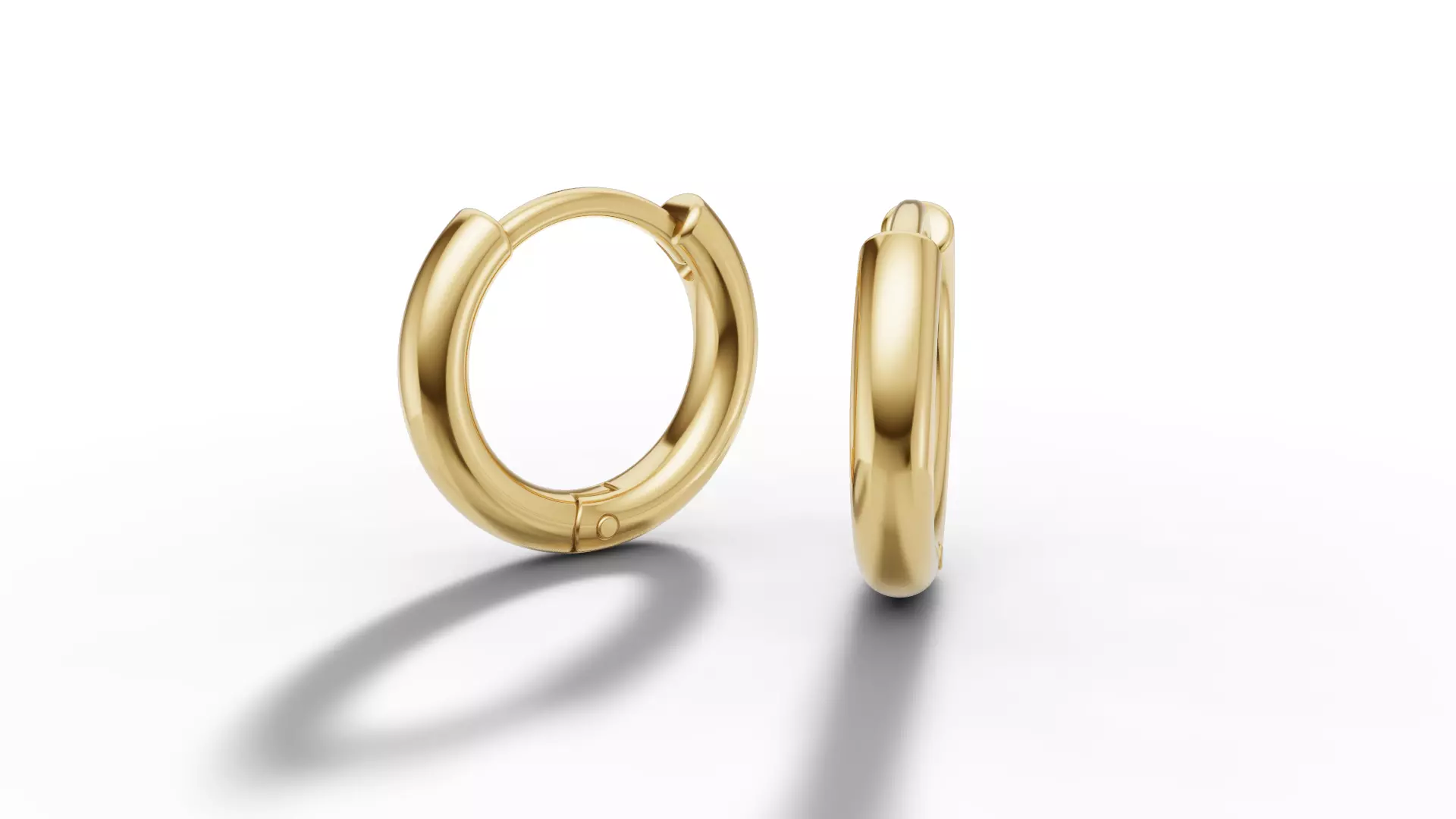 Small Hoop Earrings 3dmodel 13mm size 3D print model_2
