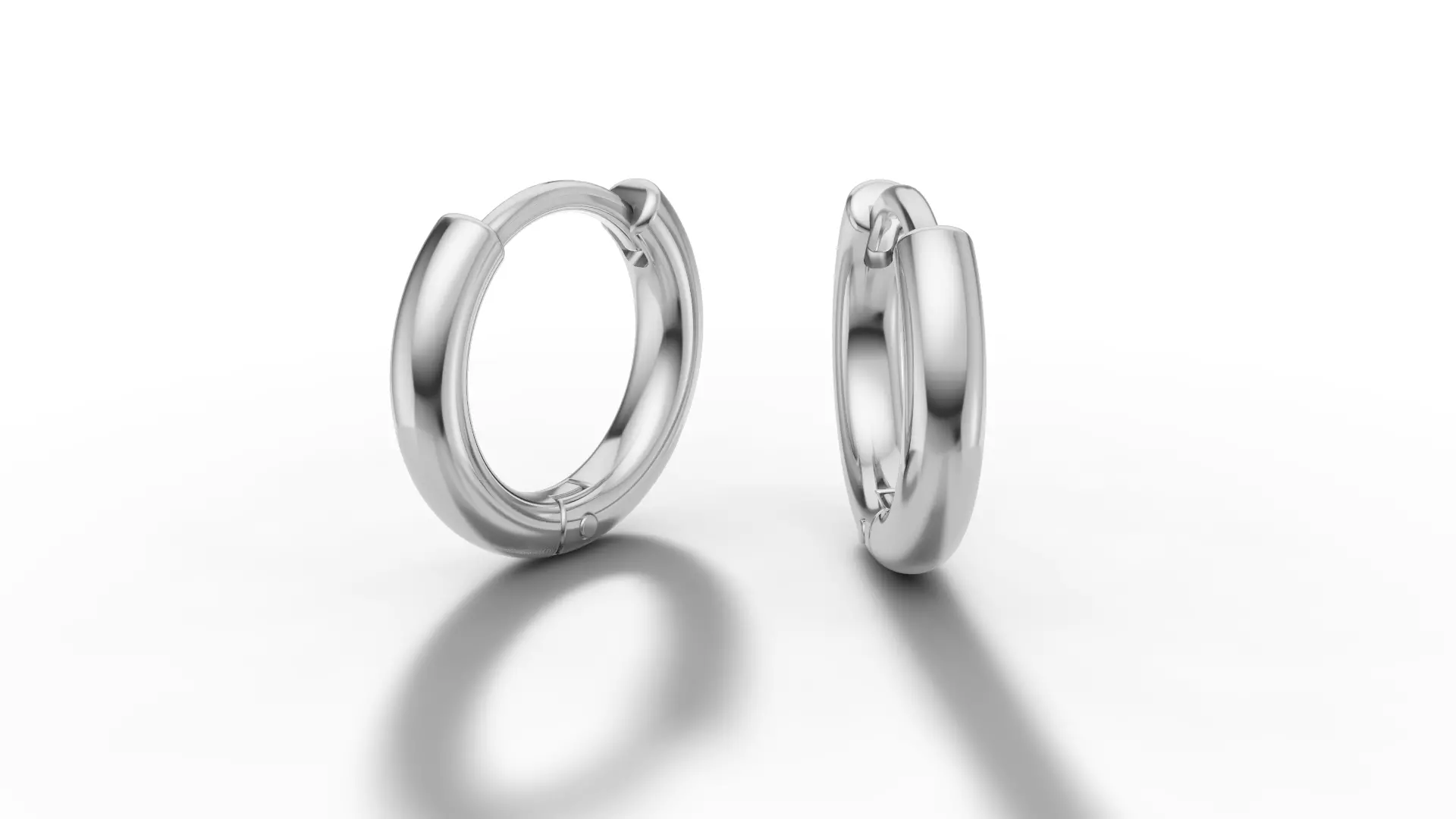 Small Hoop Earrings 3dmodel 13mm size 3D print model_6