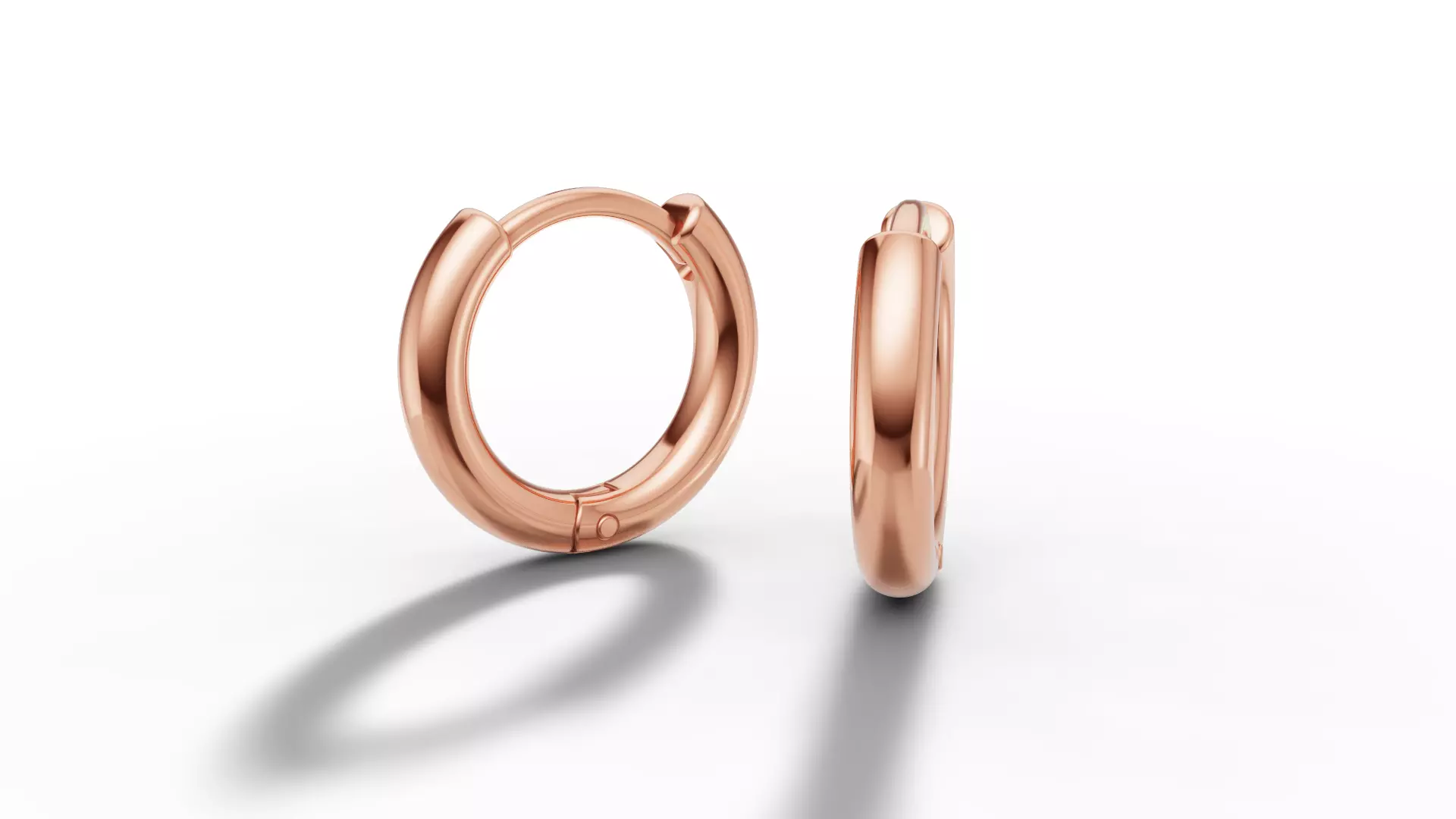 Small Hoop Earrings 3dmodel 13mm size 3D print model_1