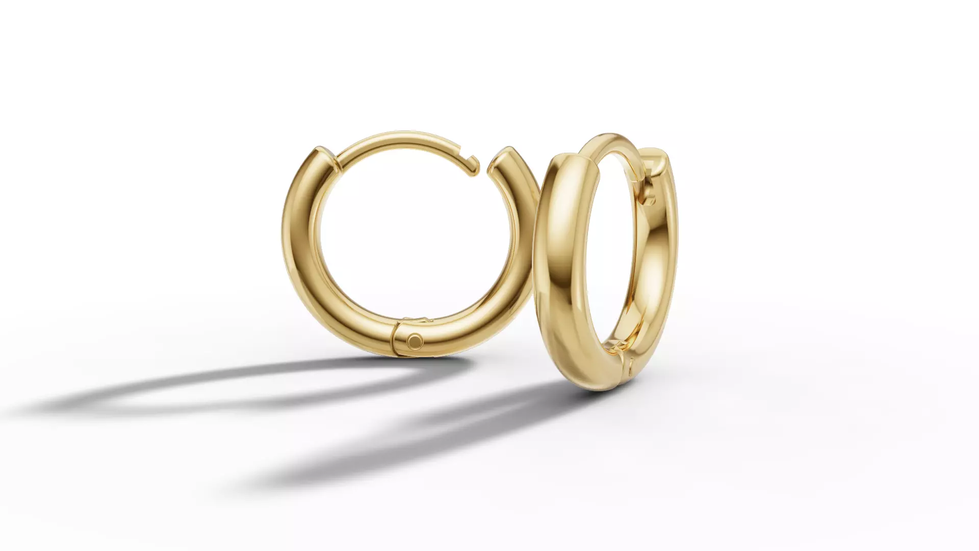 Small Hoop Earrings 3dmodel 13mm size 3D print model_22