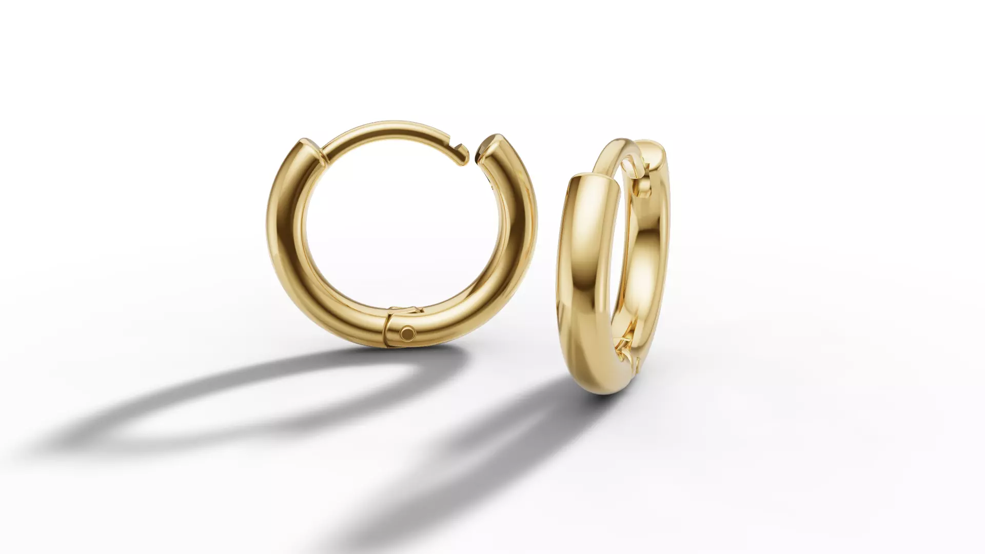 Small Hoop Earrings 3dmodel 13mm size 3D print model_28