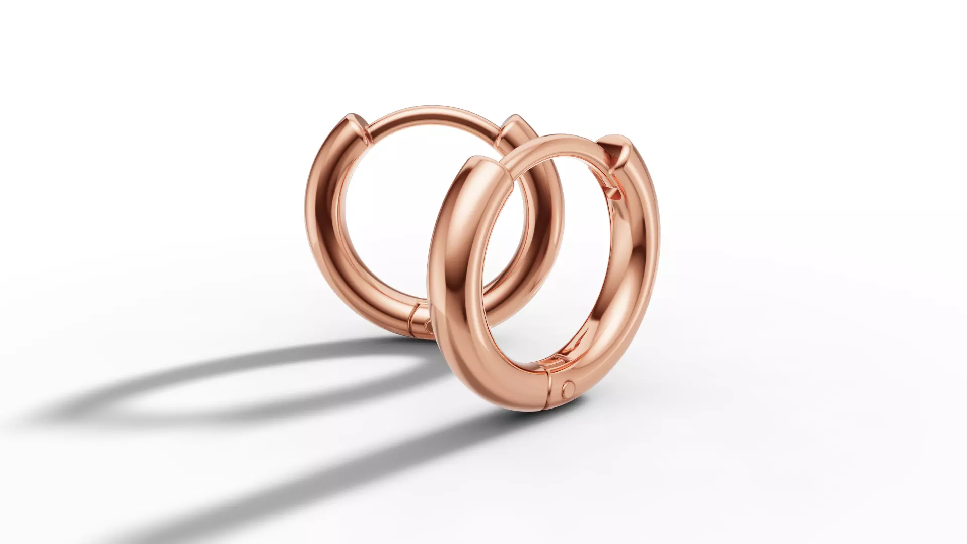 Small Hoop Earrings 3dmodel 13mm size 3D print model_12