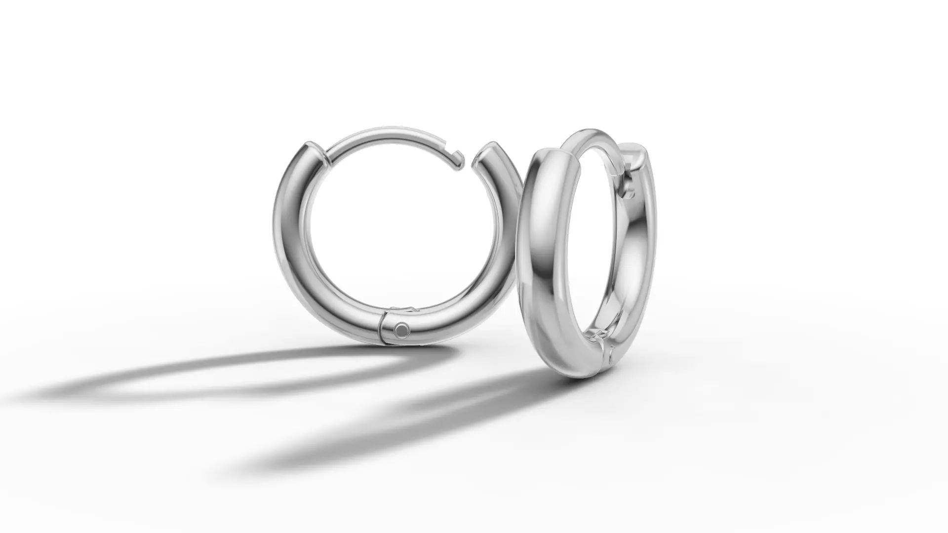 Small Hoop Earrings 3dmodel 13mm size 3D print model_23