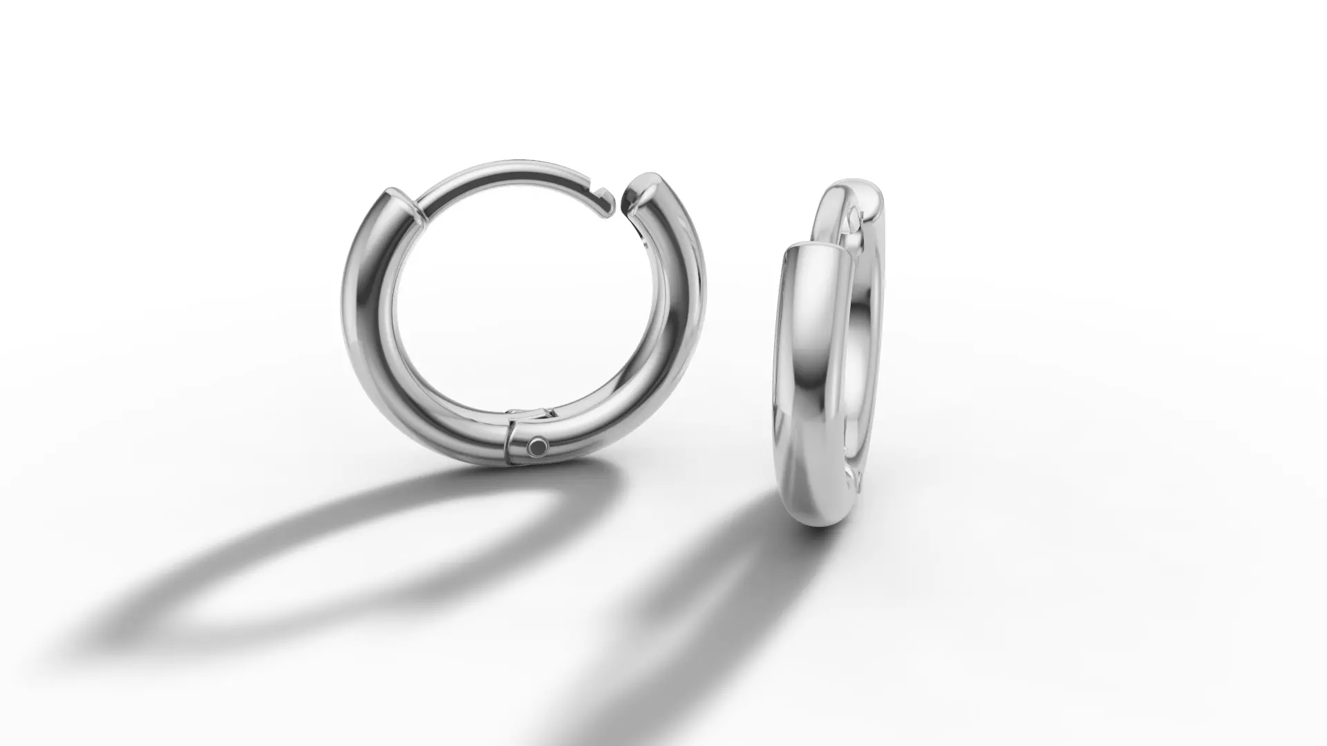 Small Hoop Earrings 3dmodel 13mm size 3D print model_20