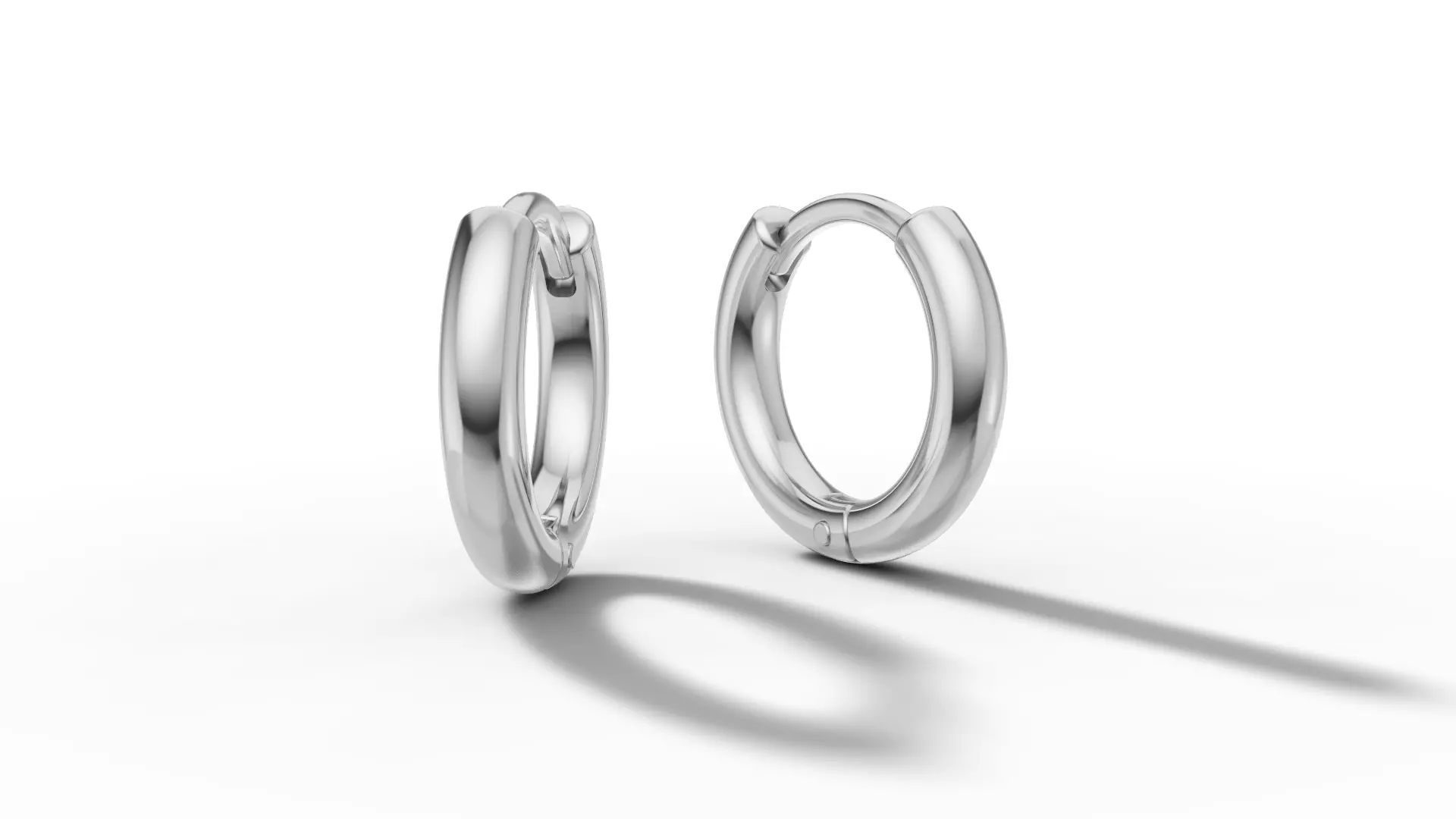 Small Hoop Earrings 3dmodel 13mm size 3D print model_35