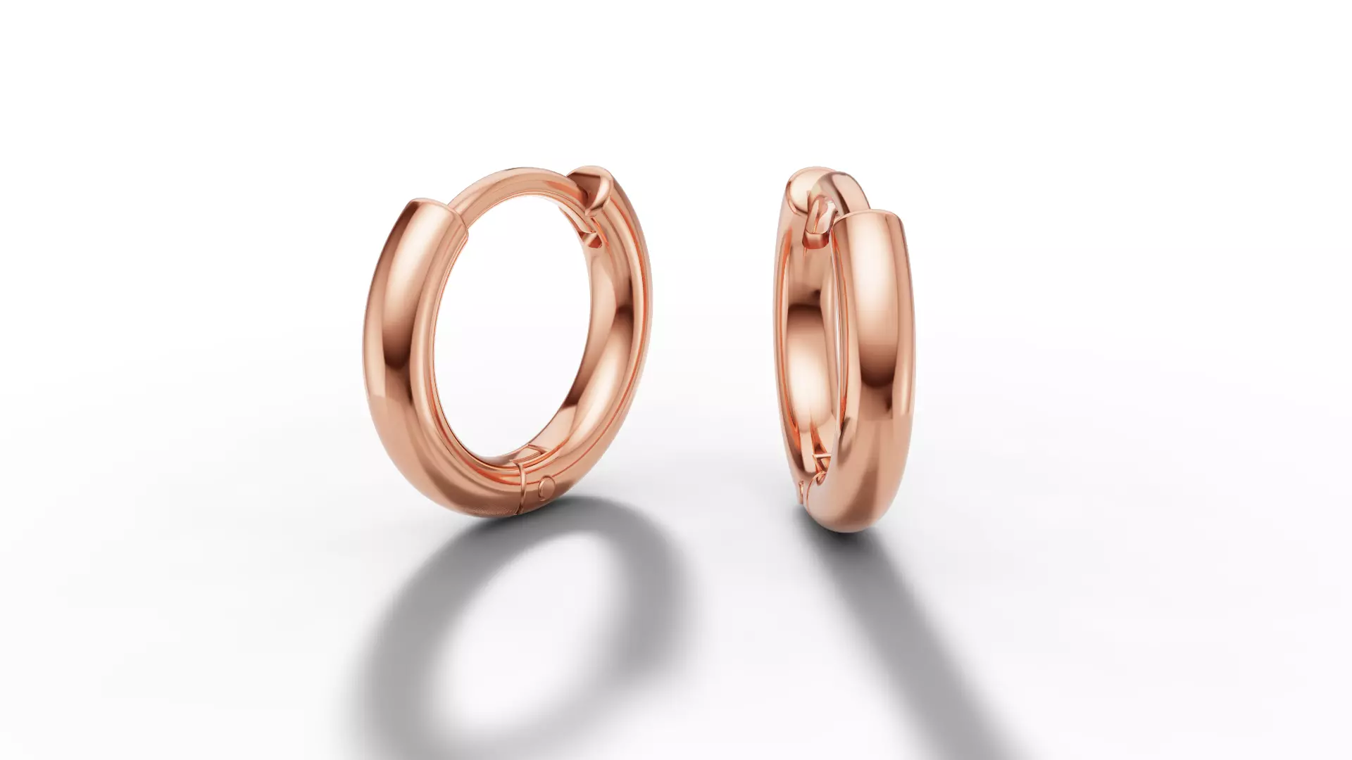 Small Hoop Earrings 3dmodel 13mm size 3D print model_4