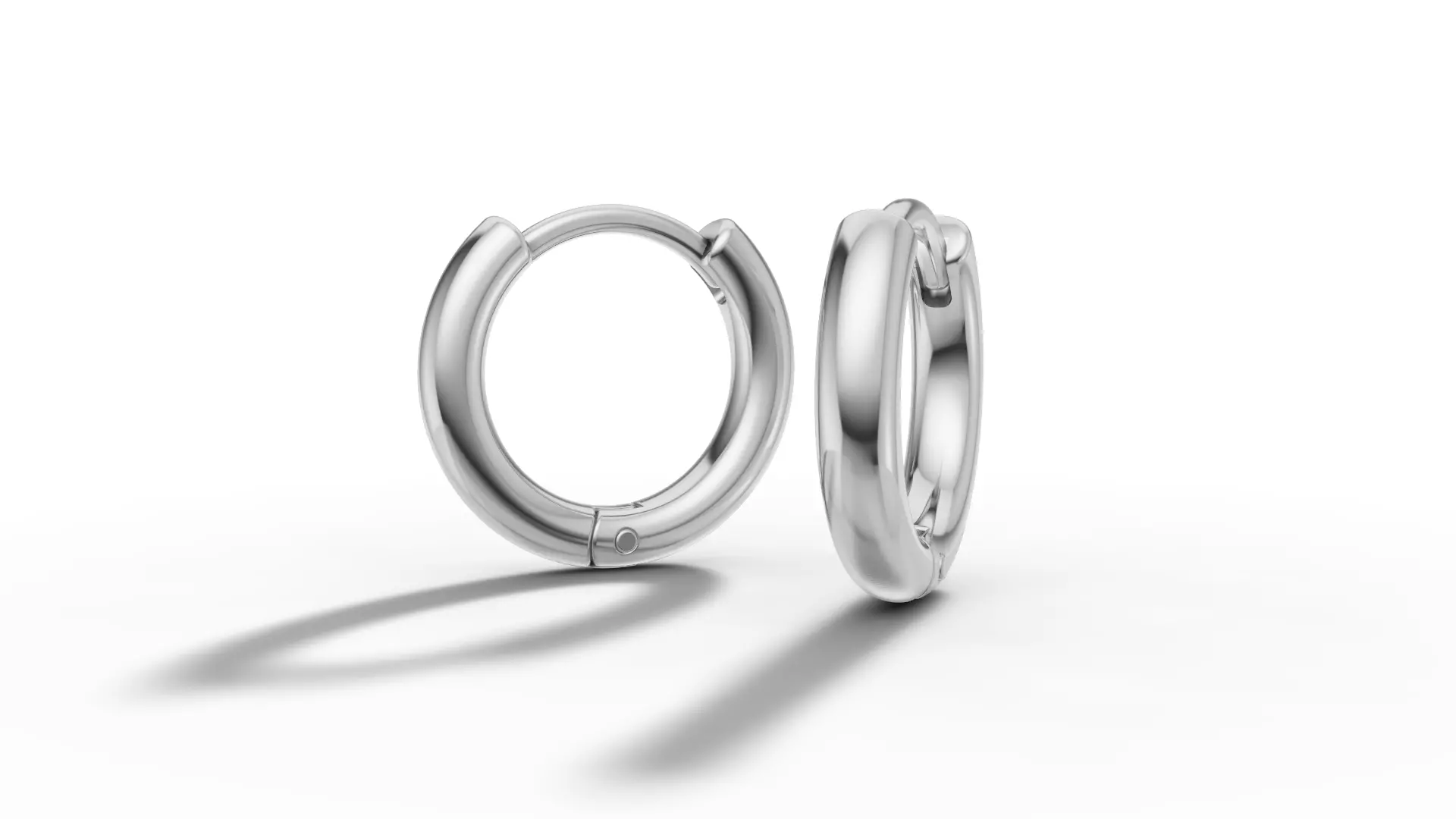 Small Hoop Earrings 3dmodel 13mm size 3D print model_32