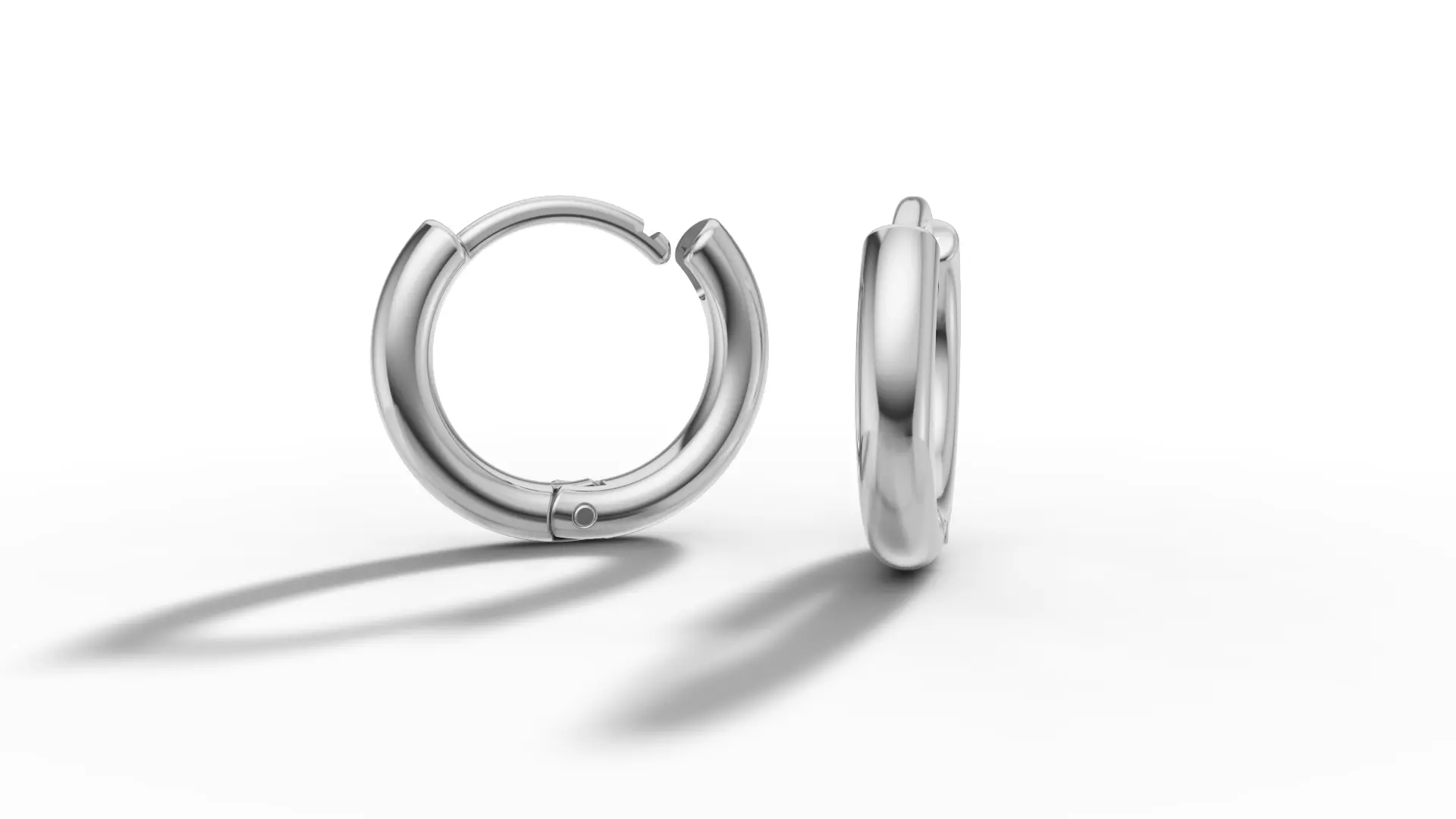 Small Hoop Earrings 3dmodel 13mm size 3D print model_17