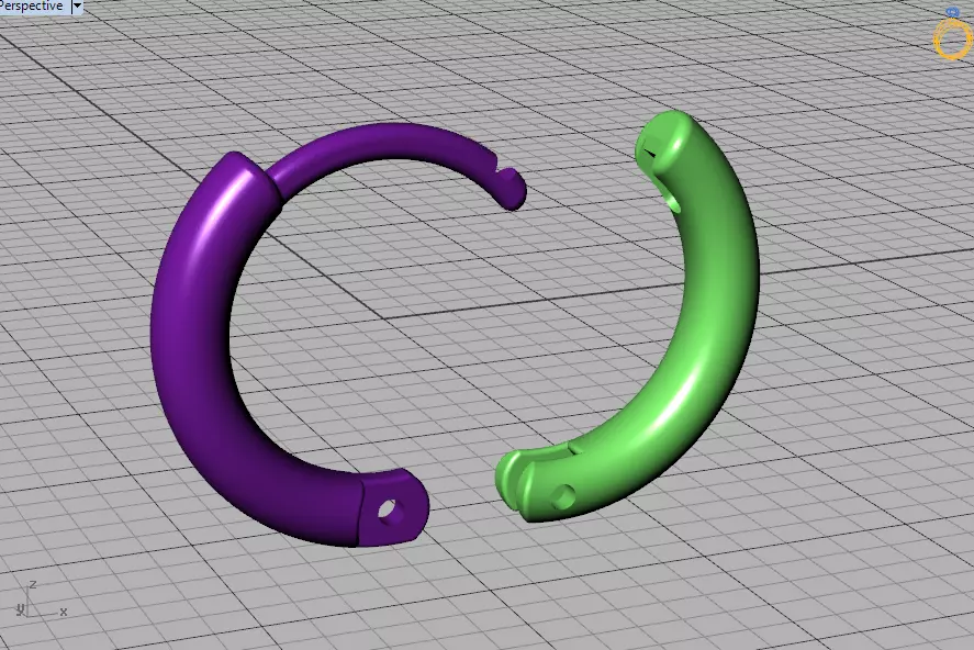 Small Hoop Earrings 3dmodel 13mm size 3D print model_36