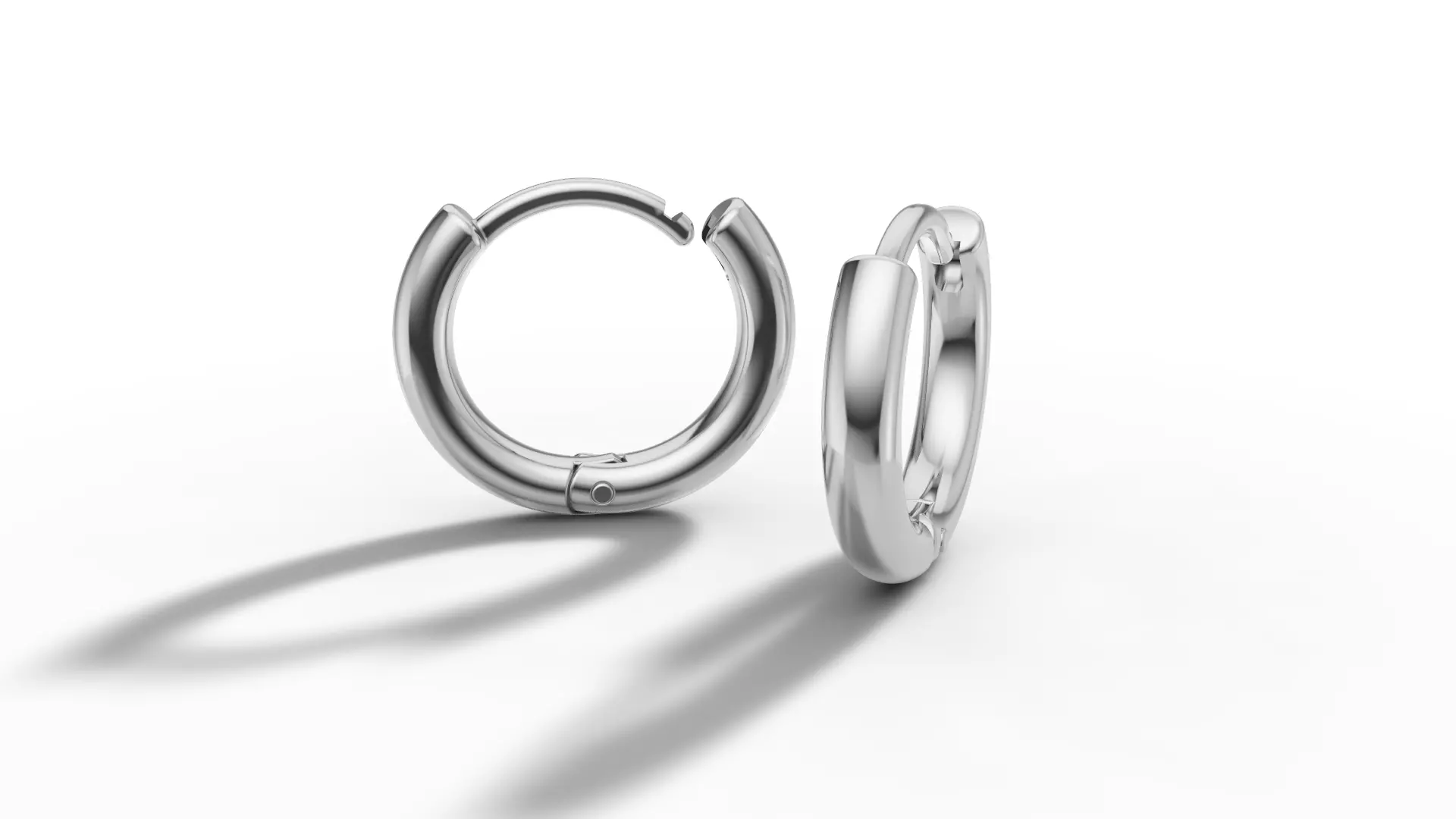 Small Hoop Earrings 3dmodel 13mm size 3D print model_29