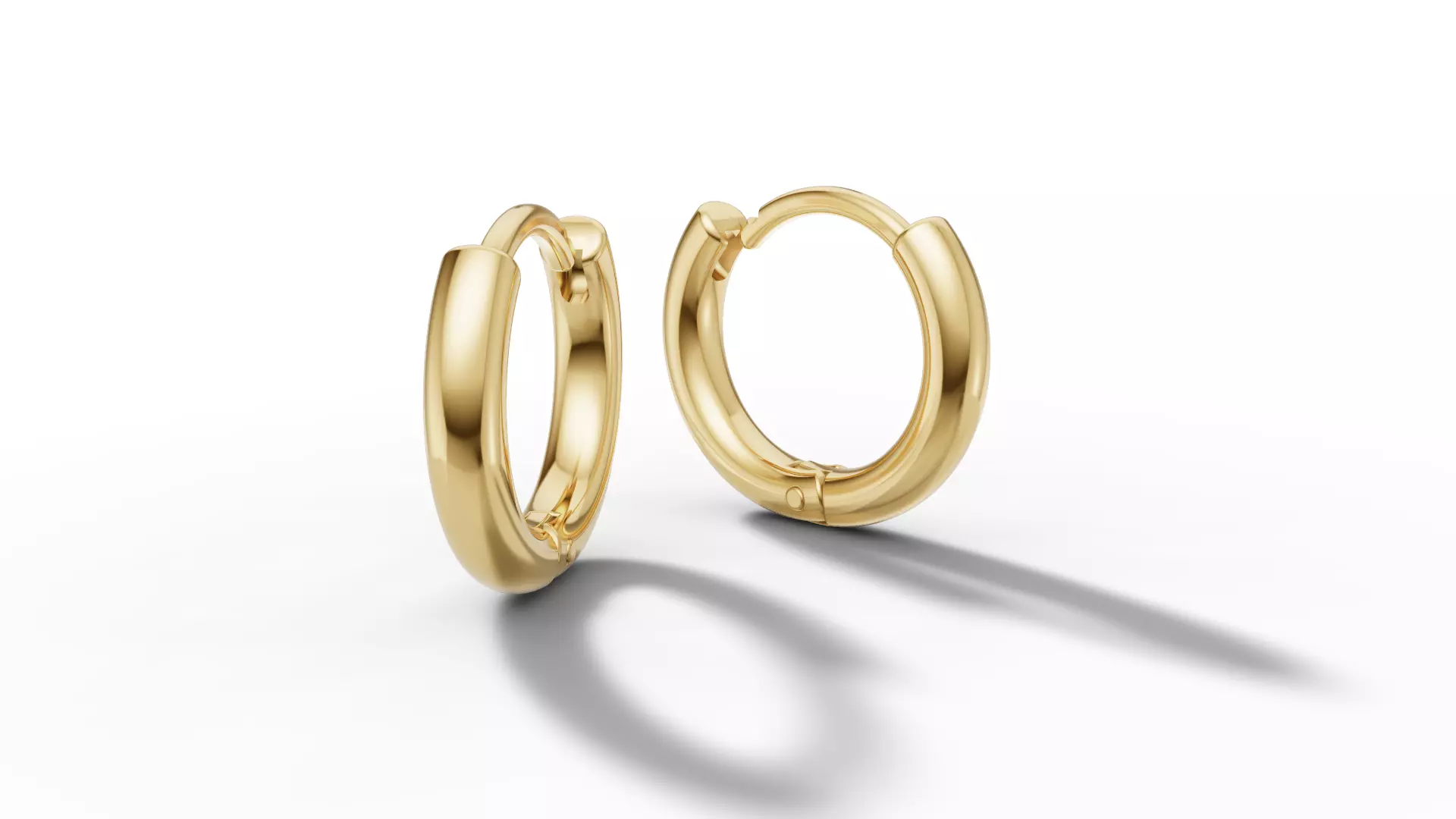Small Hoop Earrings 3dmodel 13mm size 3D print model_25