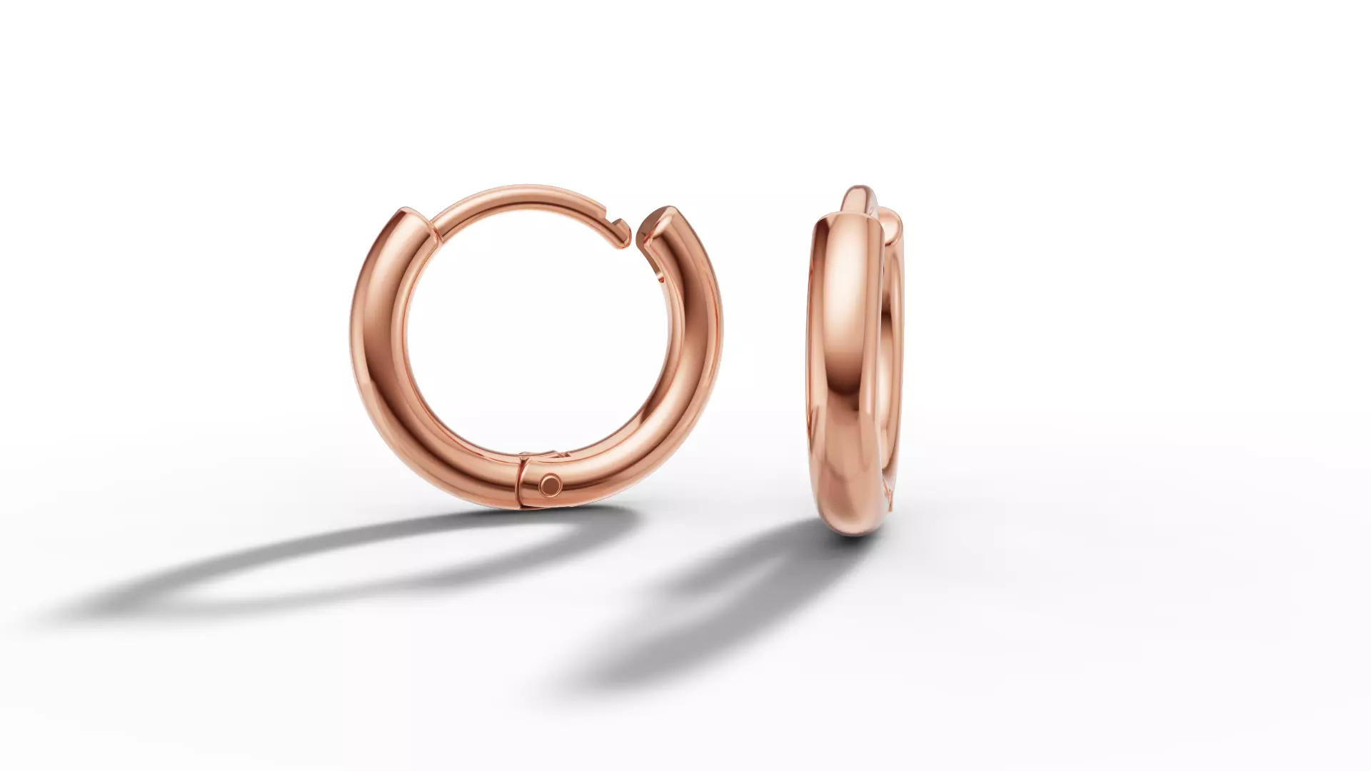 Small Hoop Earrings 3dmodel 13mm size 3D print model_15