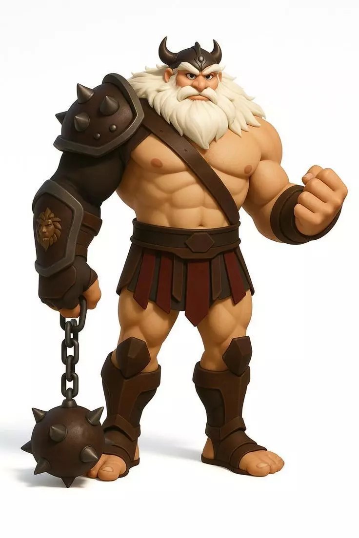 Stylized Viking Warrior 3D model_0