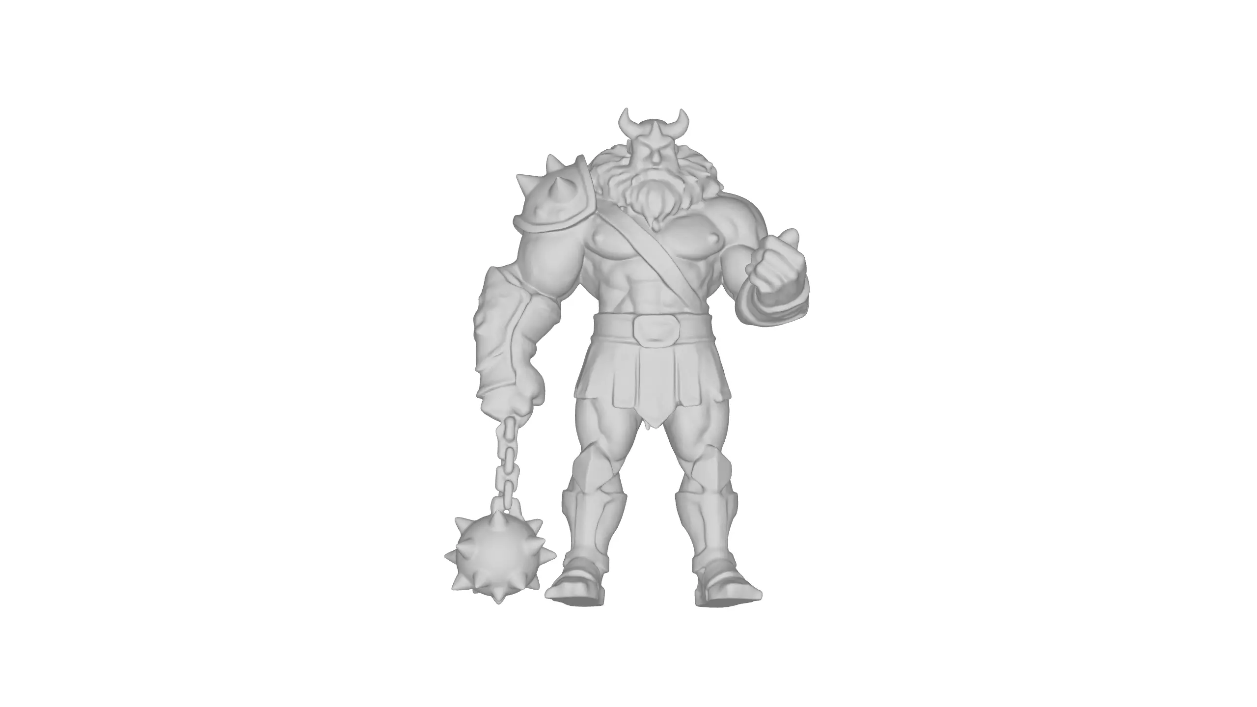 Stylized Viking Warrior 3D model_6
