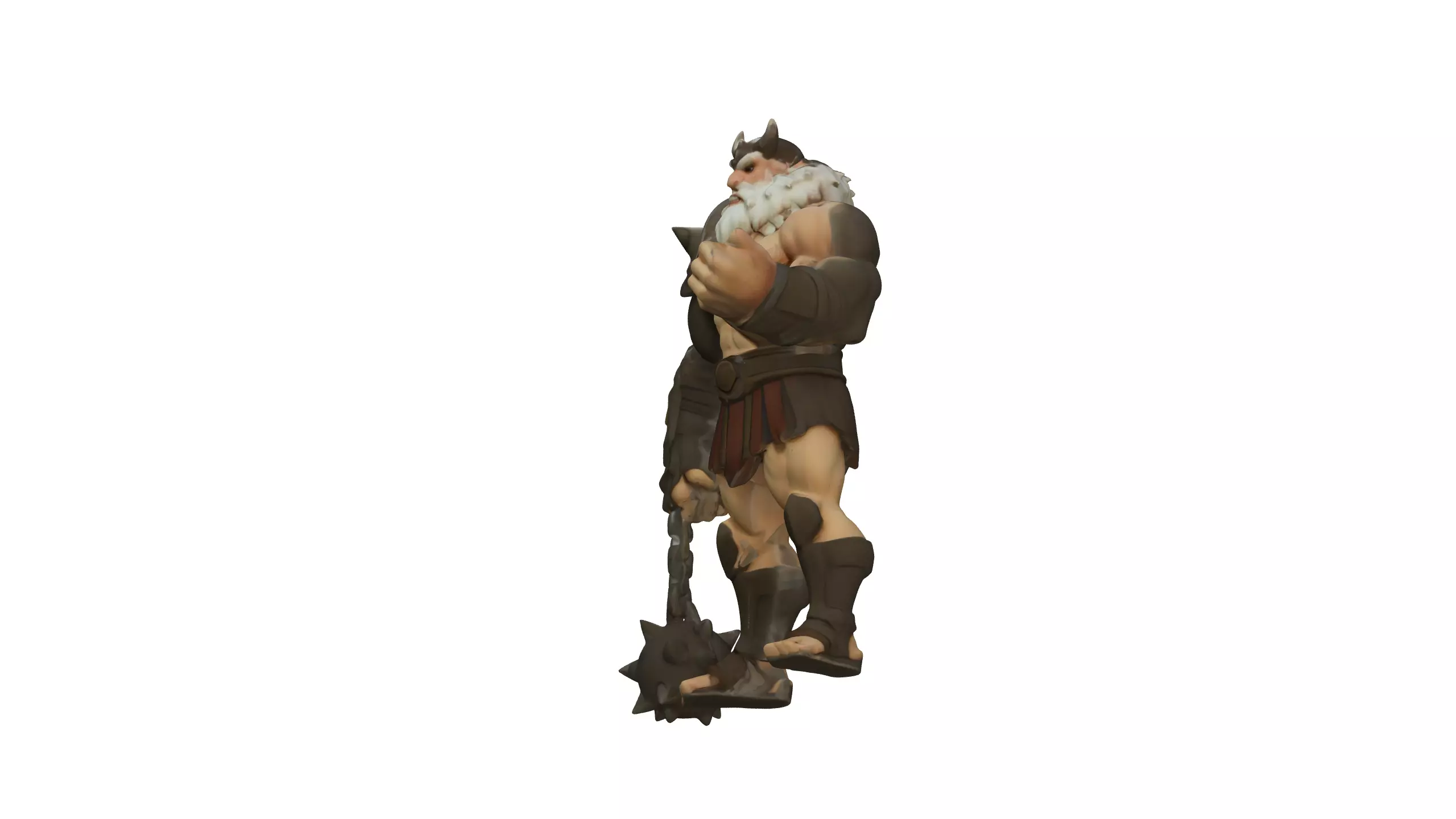 Stylized Viking Warrior 3D model_3
