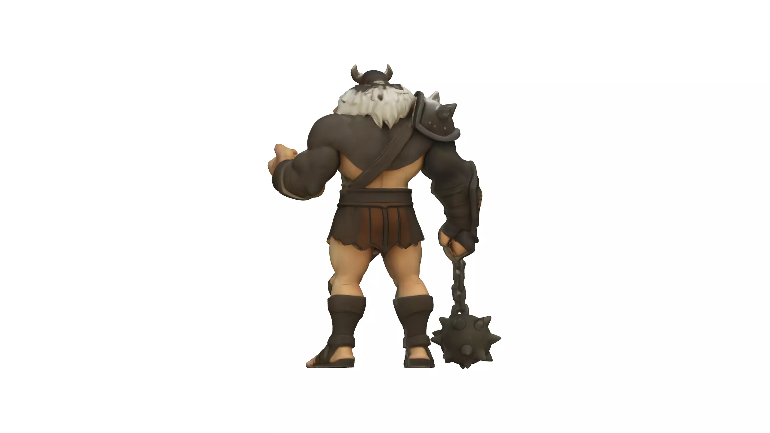 Stylized Viking Warrior 3D model_2