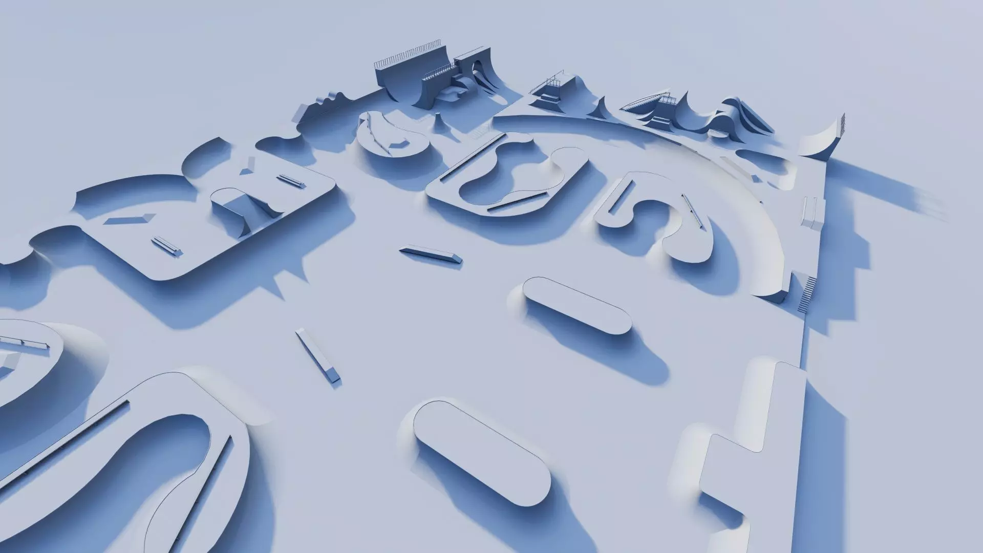 Skatepark-Skate Park PACK 3D model_16