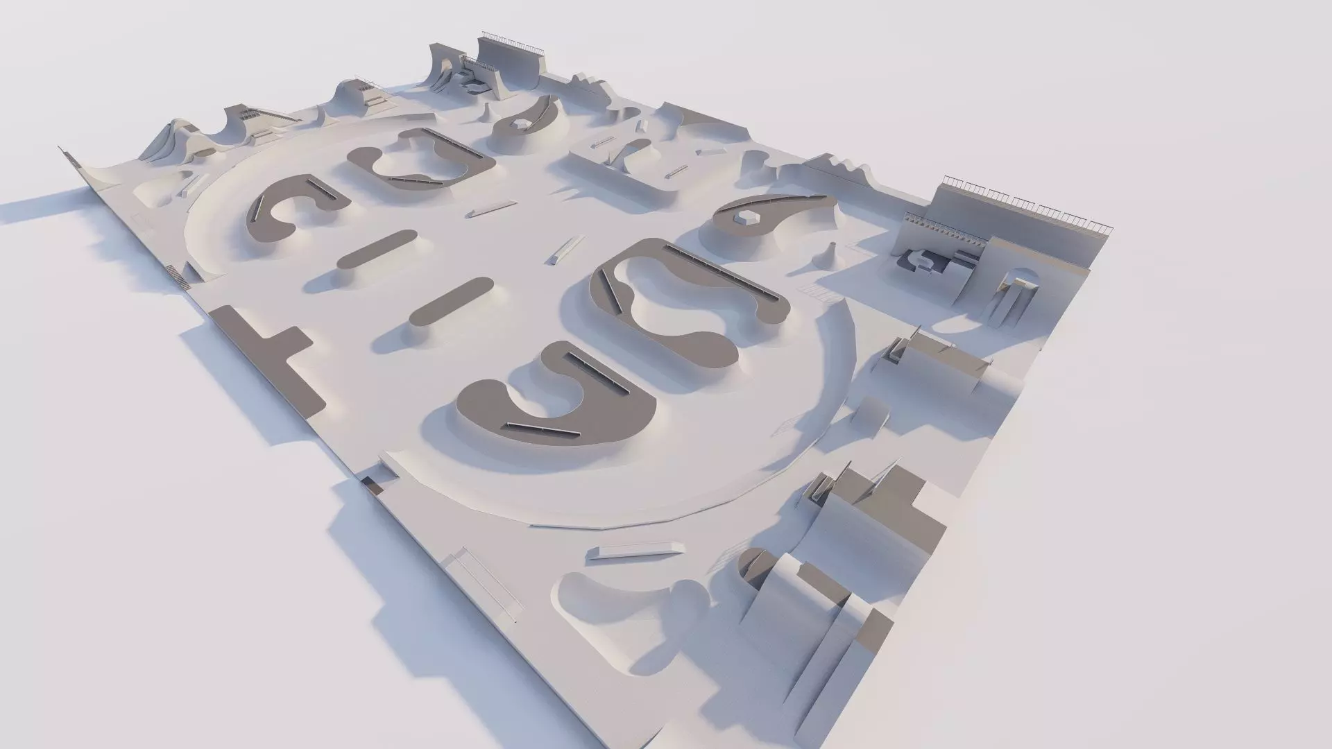 Skatepark-Skate Park PACK 3D model_0