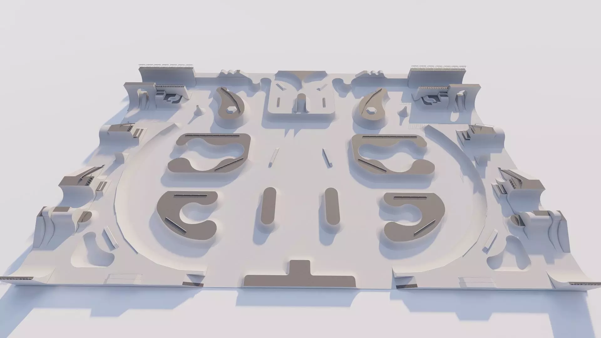 Skatepark-Skate Park PACK 3D model_5