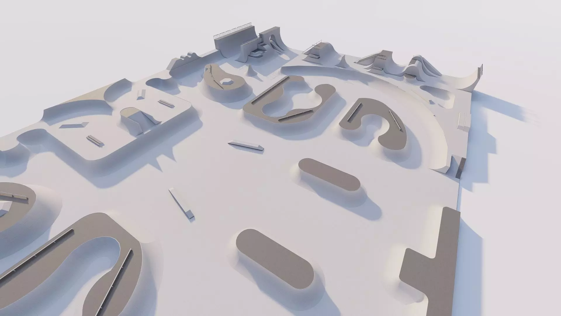 Skatepark-Skate Park PACK 3D model_6
