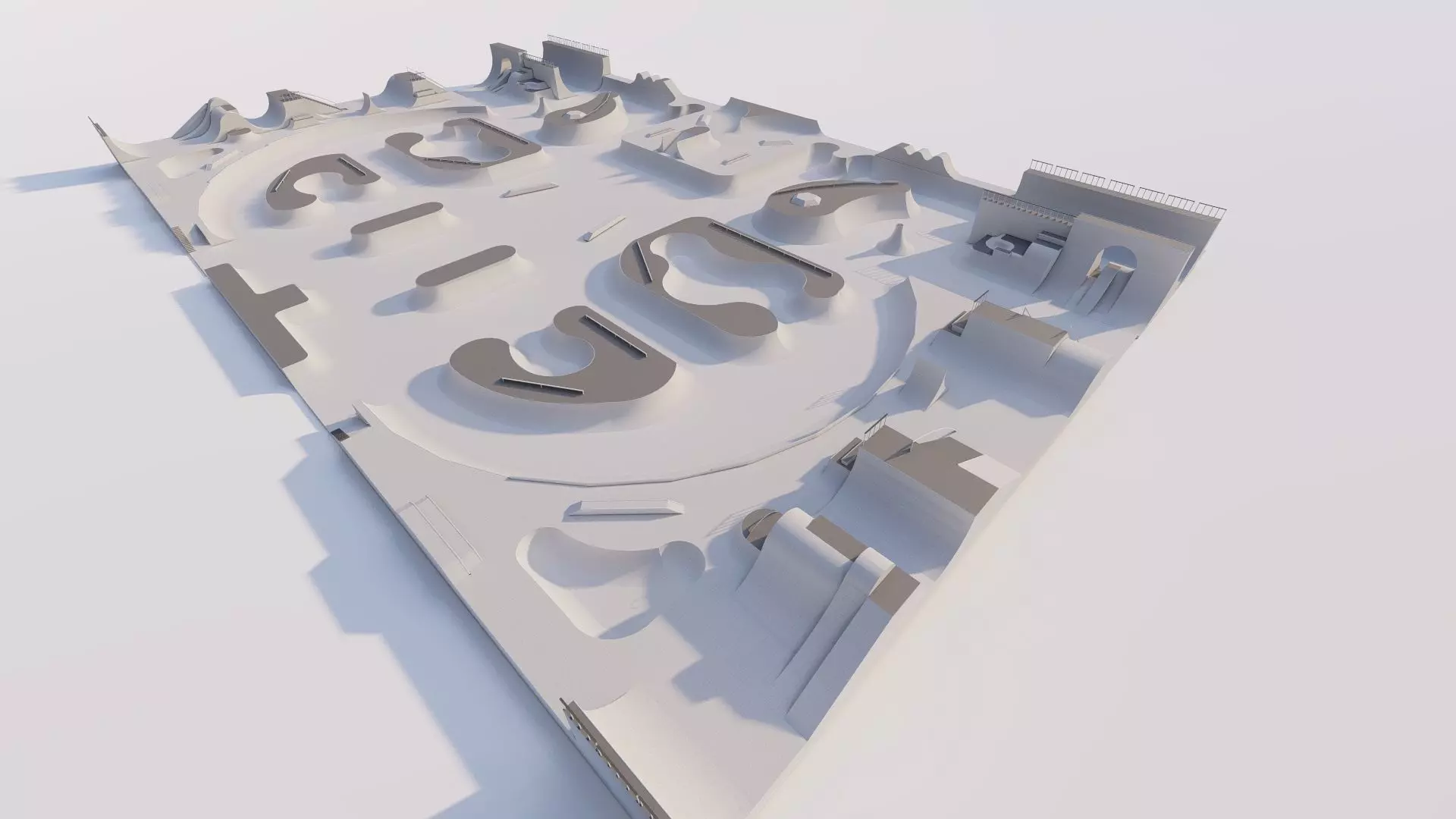 Skatepark-Skate Park PACK 3D model_4