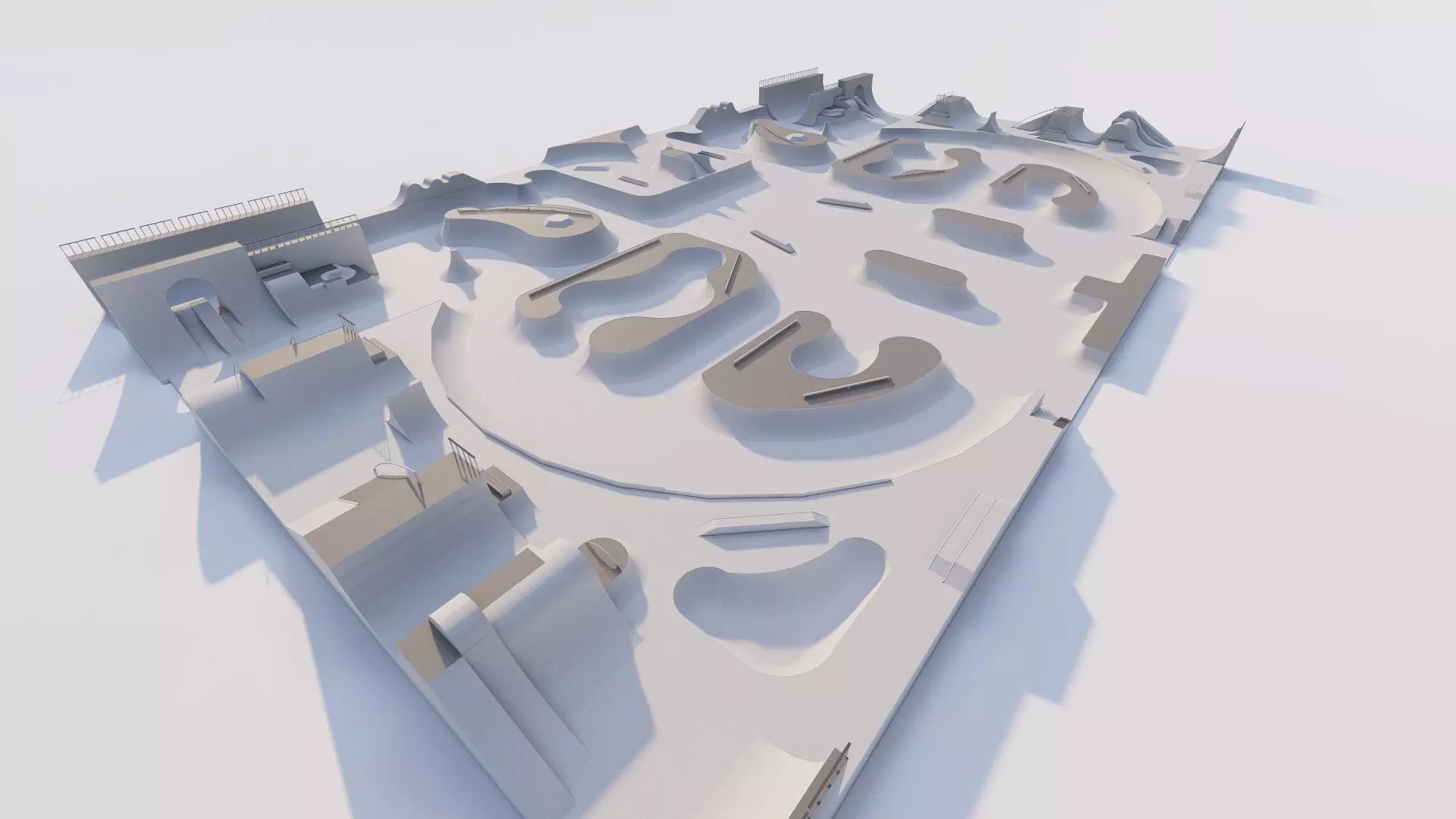 Skatepark-Skate Park PACK 3D model_9