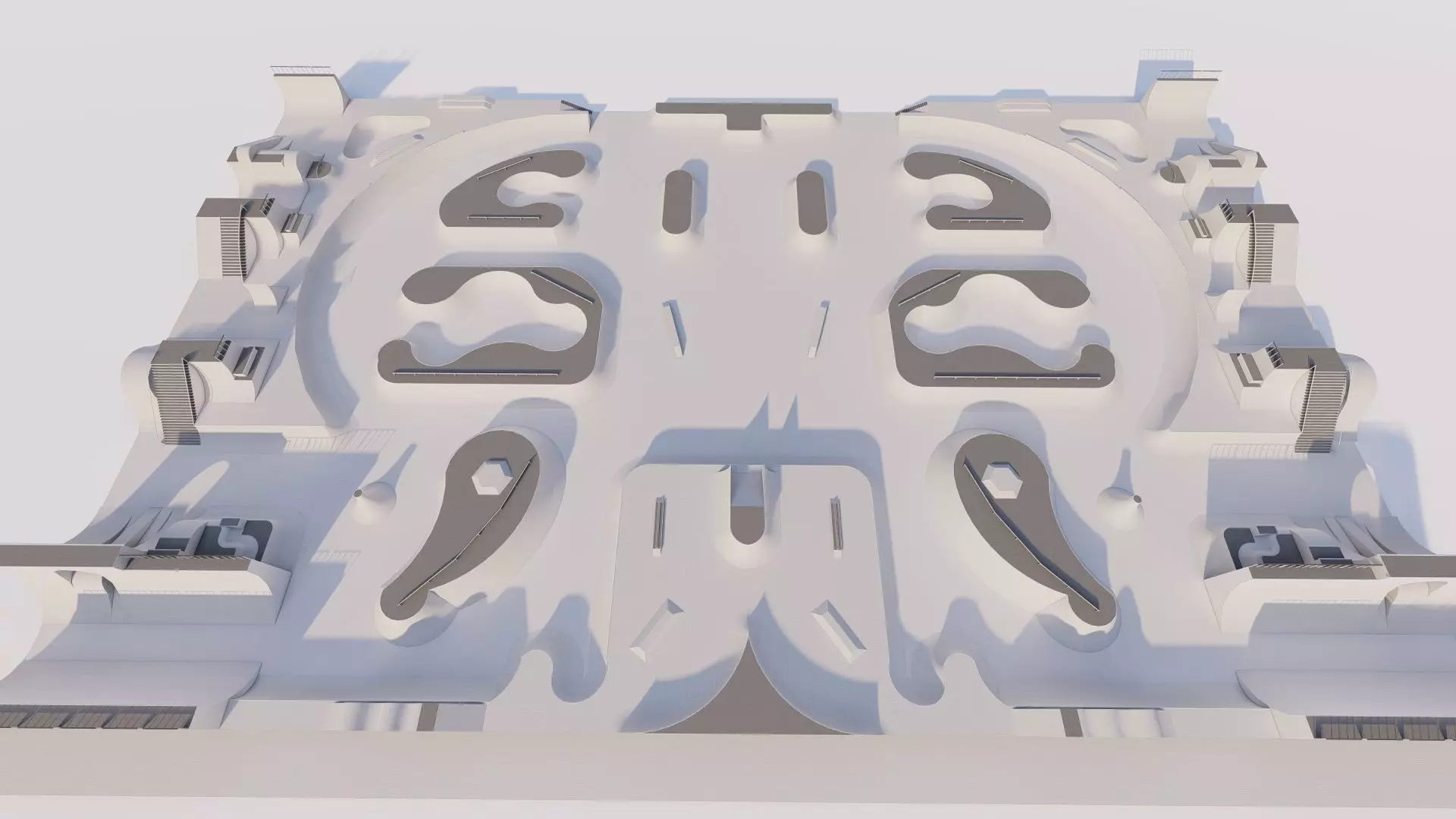 Skatepark-Skate Park PACK 3D model_2