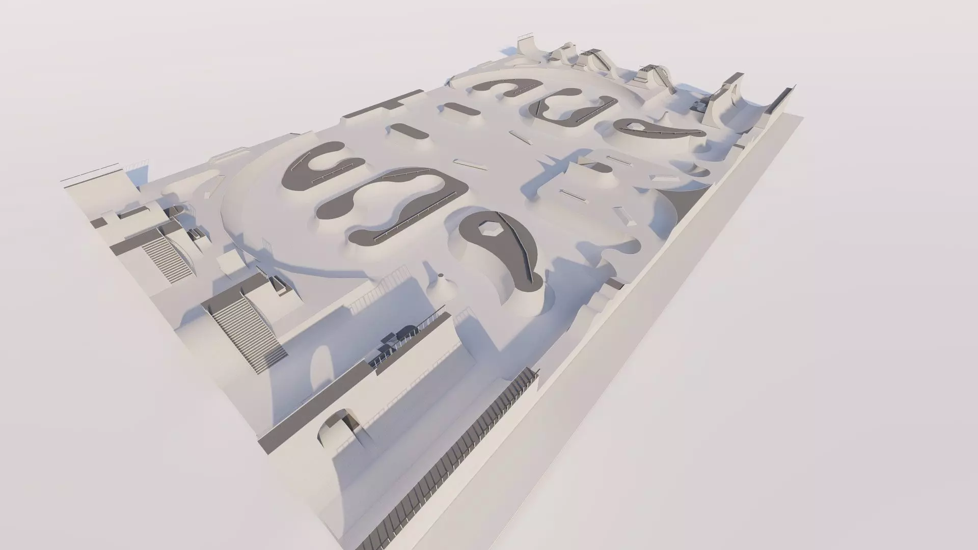 Skatepark-Skate Park PACK 3D model_1