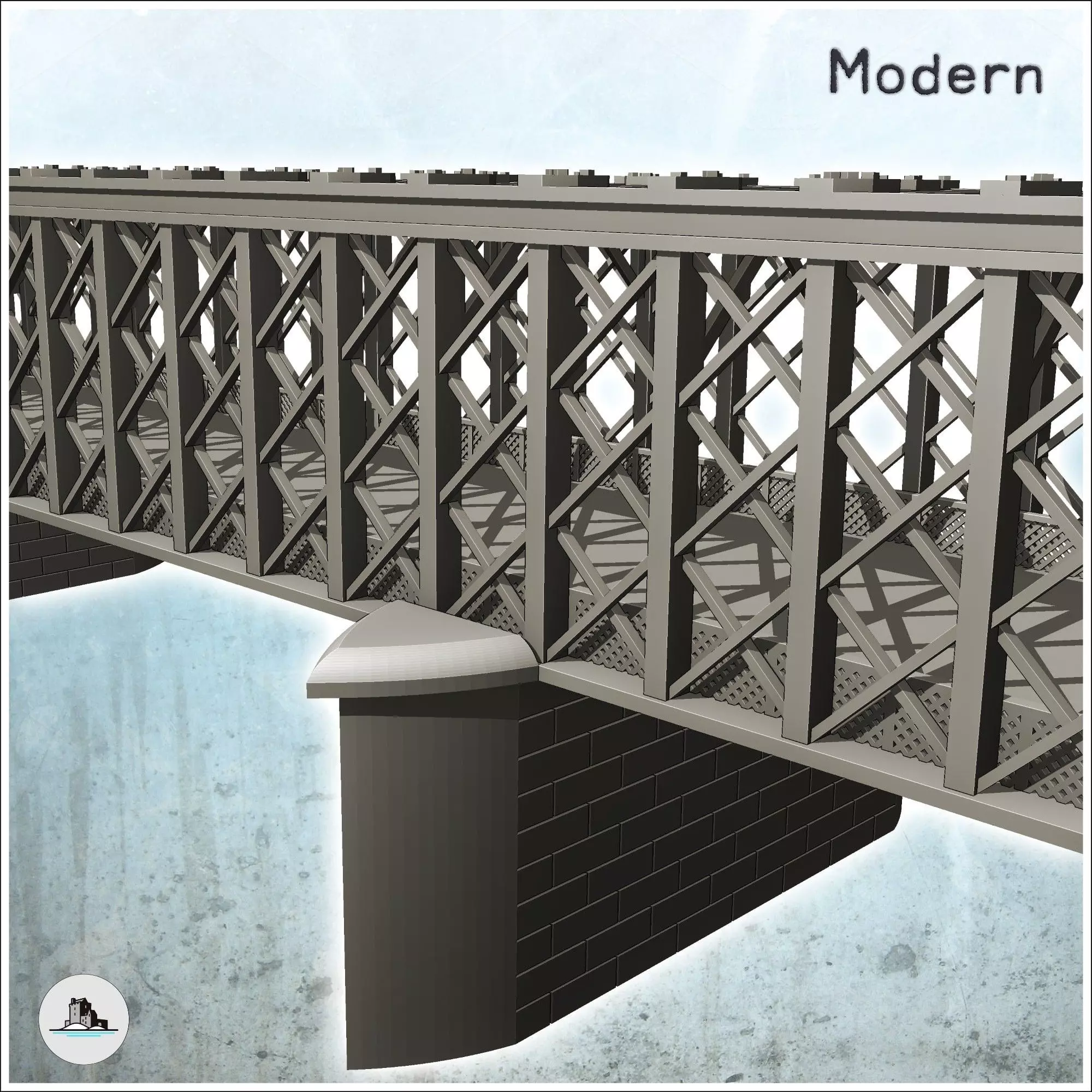 Primisole Bridge Sicily Italy - World War Two Second WWII Front  3D print model_6