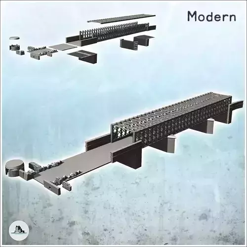 Primisole Bridge Sicily Italy - World War Two Second WWII Front  3D print model Primisole Bridge Sicily Italy - World War Two Second WWII Front  3D print model