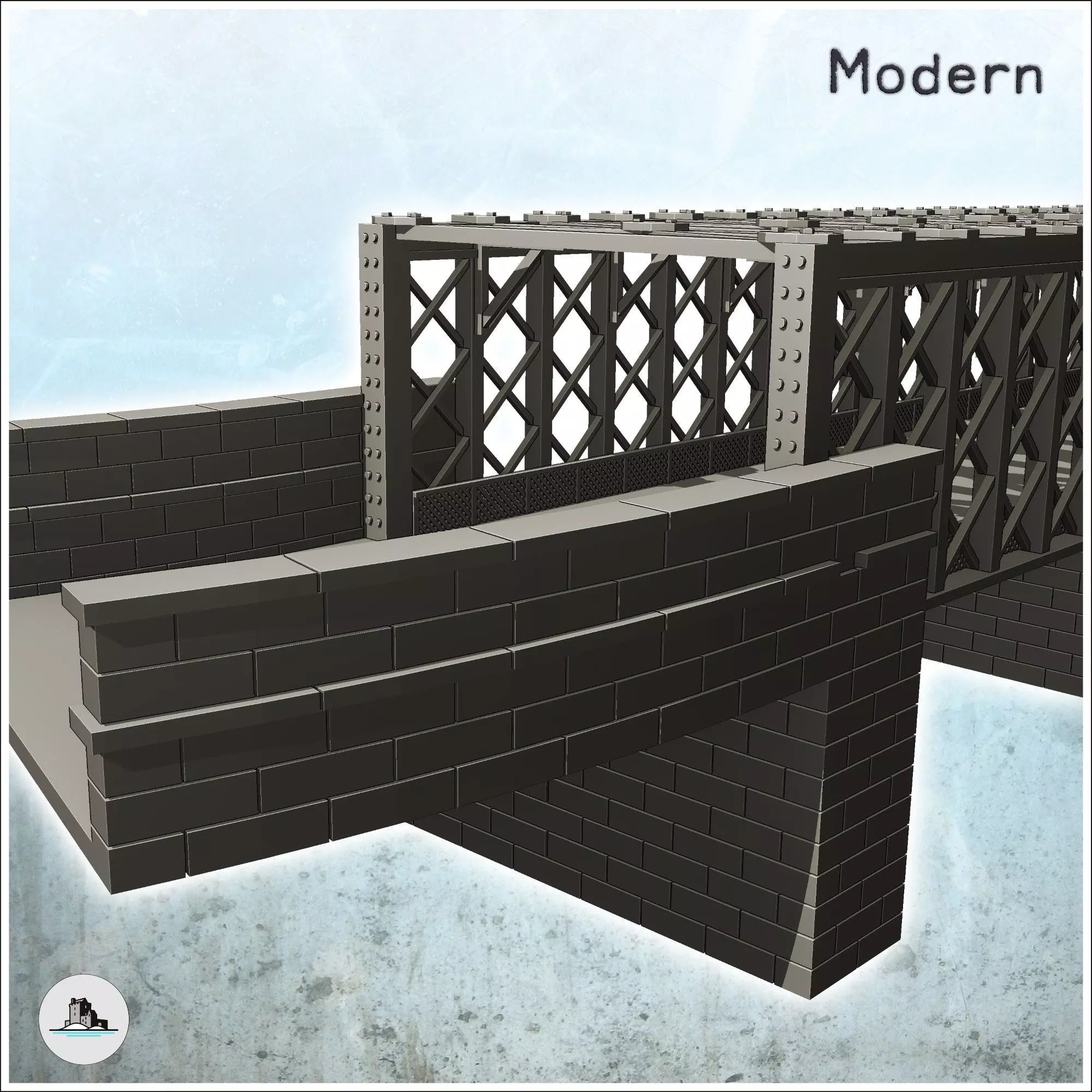 Primisole Bridge Sicily Italy - World War Two Second WWII Front  3D print model_4