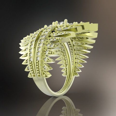 RING COMET DOUBLE 3D print model_4