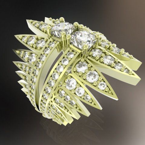 RING COMET DOUBLE 3D print model_1