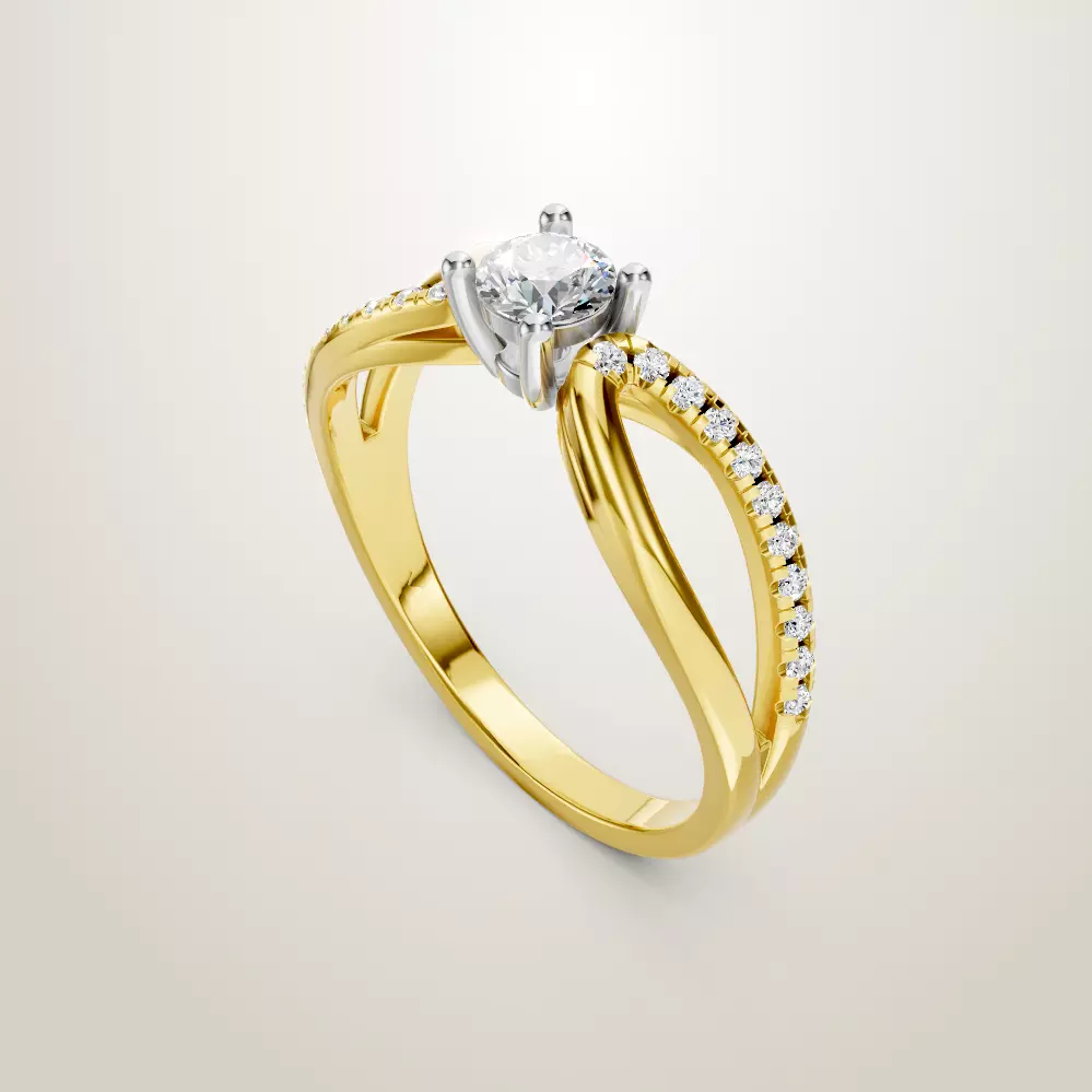 Engagement Wedding Ring 145 3D print model