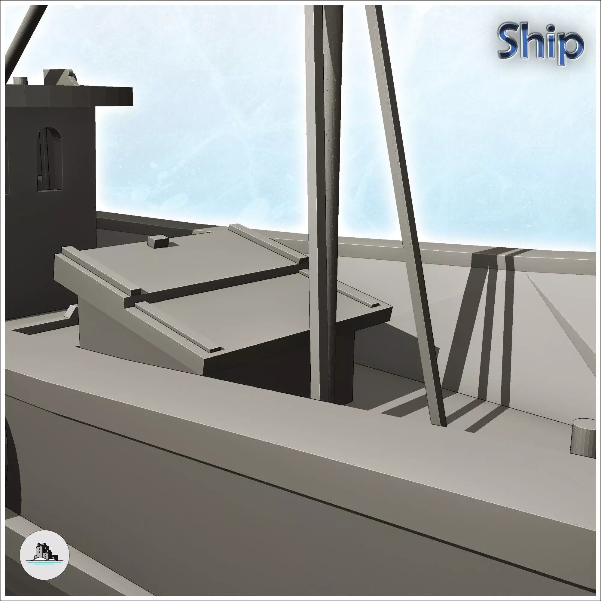 Long modern fishing boat 5 - World War Two Second WWII Front Eas 3D print model_6