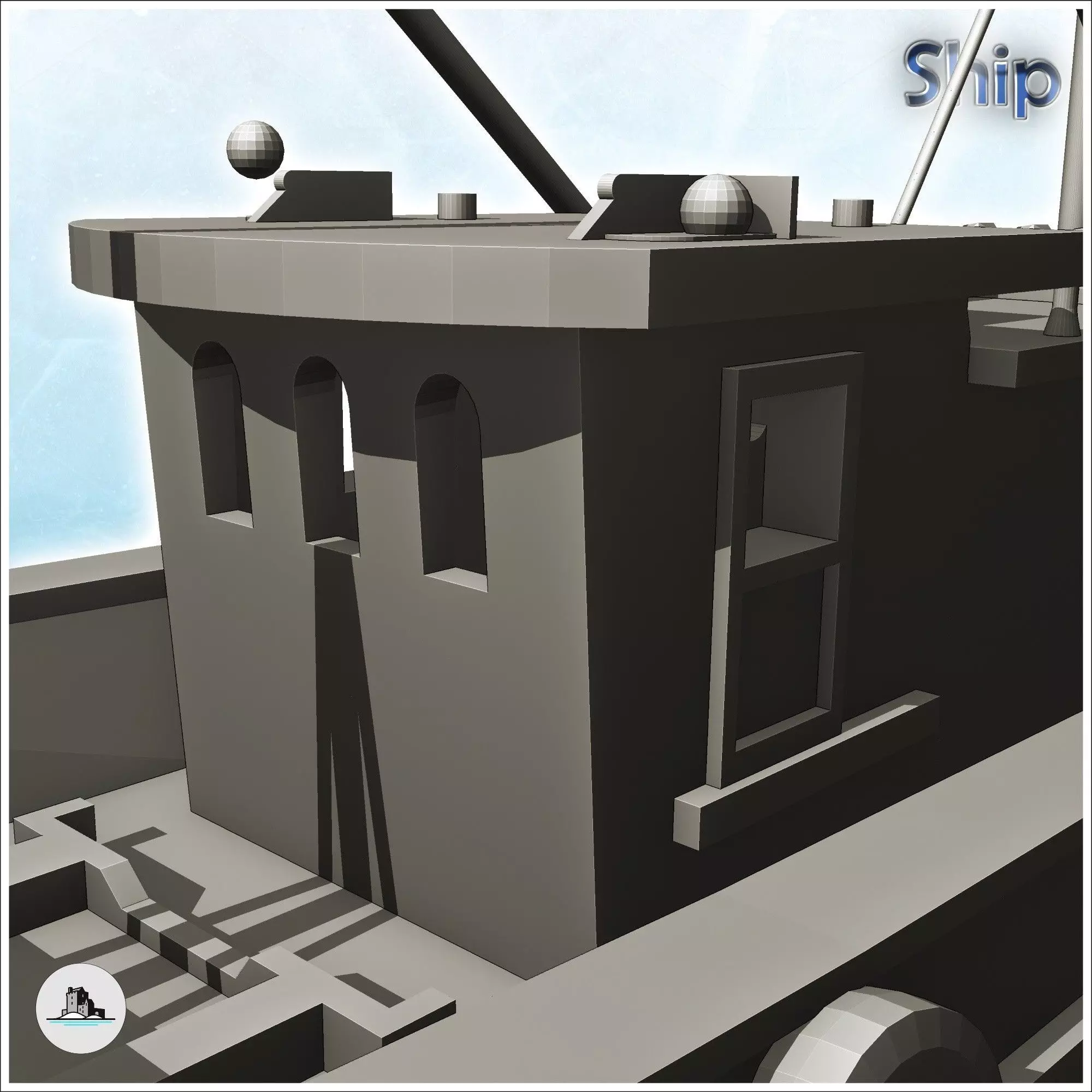 Long modern fishing boat 5 - World War Two Second WWII Front Eas 3D print model_7